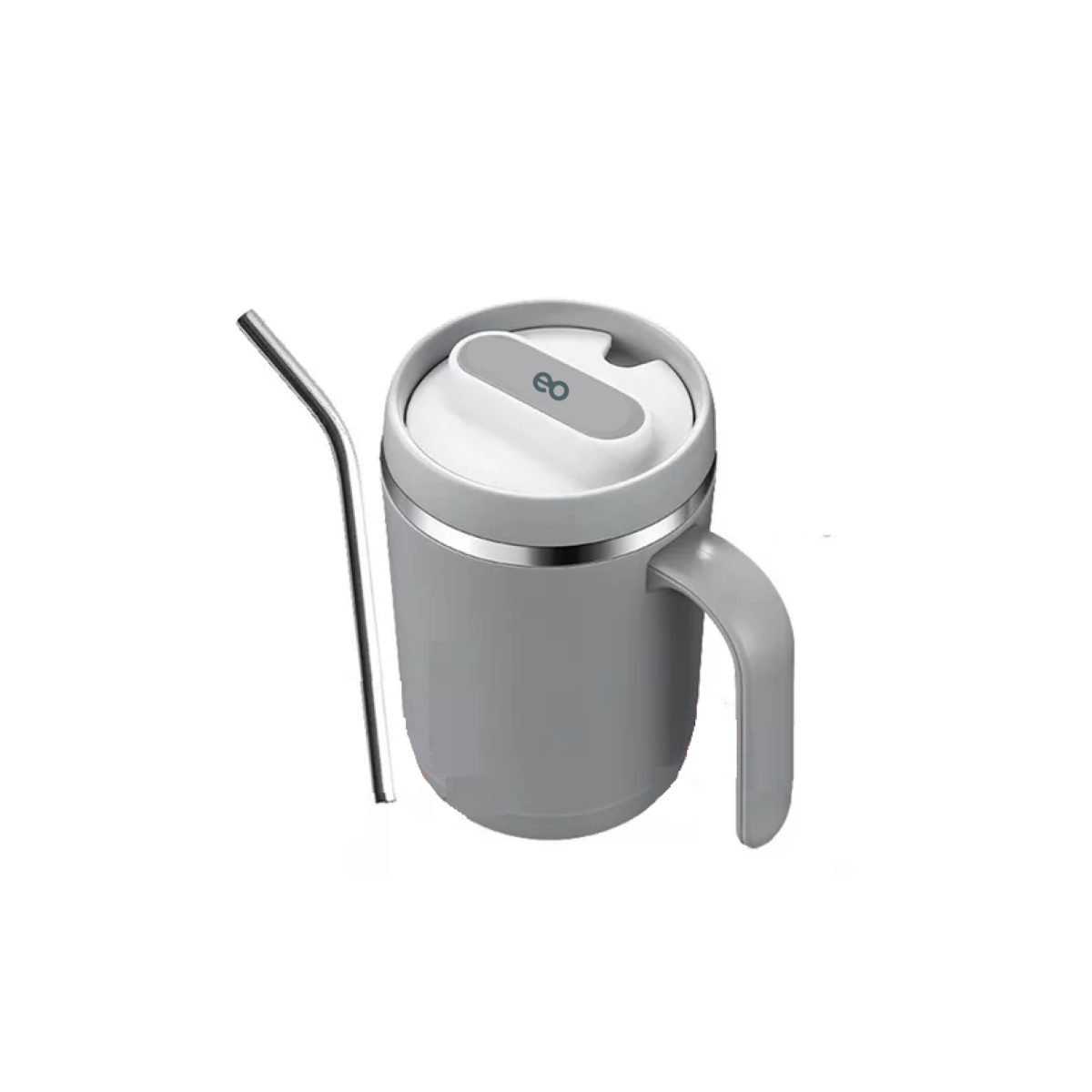 Taza De Café De Acero Inoxidable De 500ml Con Asa Eo Safe Imports Esi-14194--1 Gris