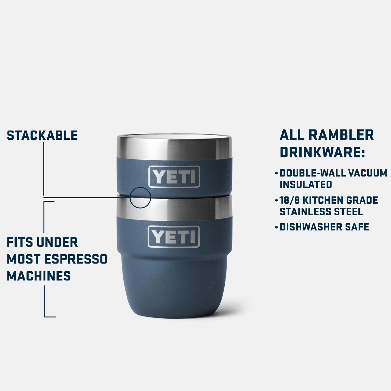Foto 3 pulgar | Taza Yeti Rambler De Acero Inoxidable Con Aislamiento Al Vacío De 120 Ml, Paquete De 2 - Venta Internacional.