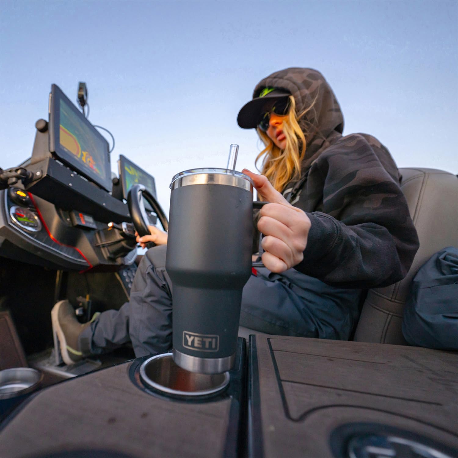 Foto 6 pulgar | Taza Yeti Rambler De 1 Litro Con Tapa De Pajita De Acero Inoxidable Con Aislamiento Al Vacío - Venta Internacional.