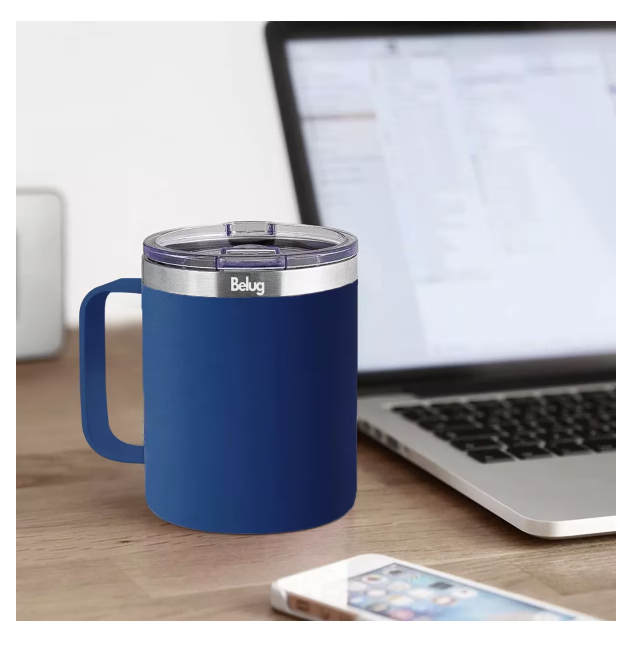 Foto 5 pulgar | Vaso Térmico De Acero Inoxidable 12 Oz Portátil Belug Azul Marino