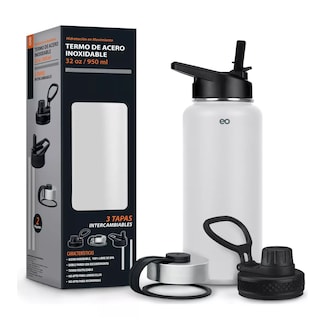 Foto 2 | Termo Para Café Y Agua 3 Tapas 32 Oz 950 Ml Eo Safe Imports Esi-12697-1 Blanco
