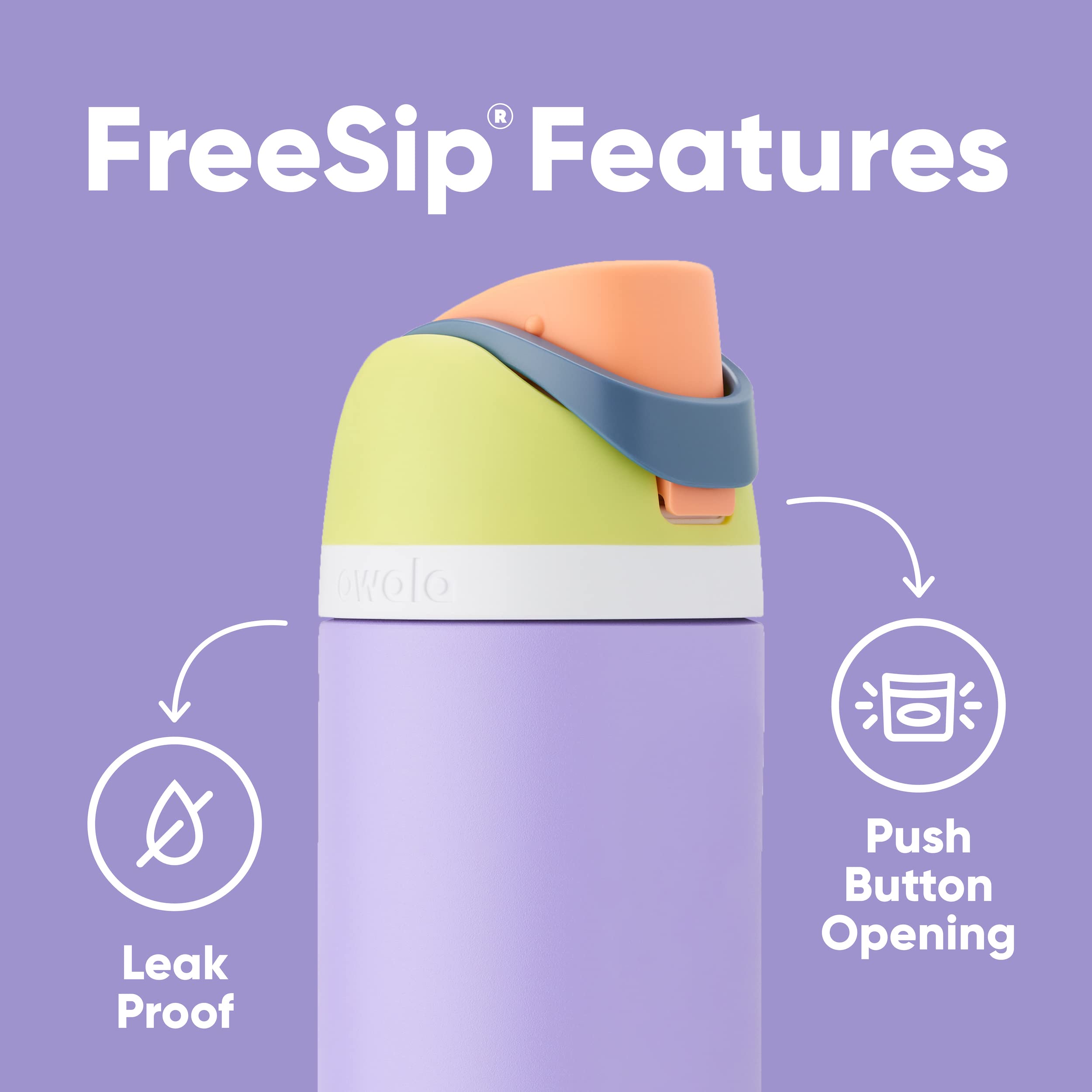 Foto 4 pulgar | Botella De Agua Owala Freesip De Acero Inoxidable Con Aislamiento, 1,2 L - Venta Internacional.