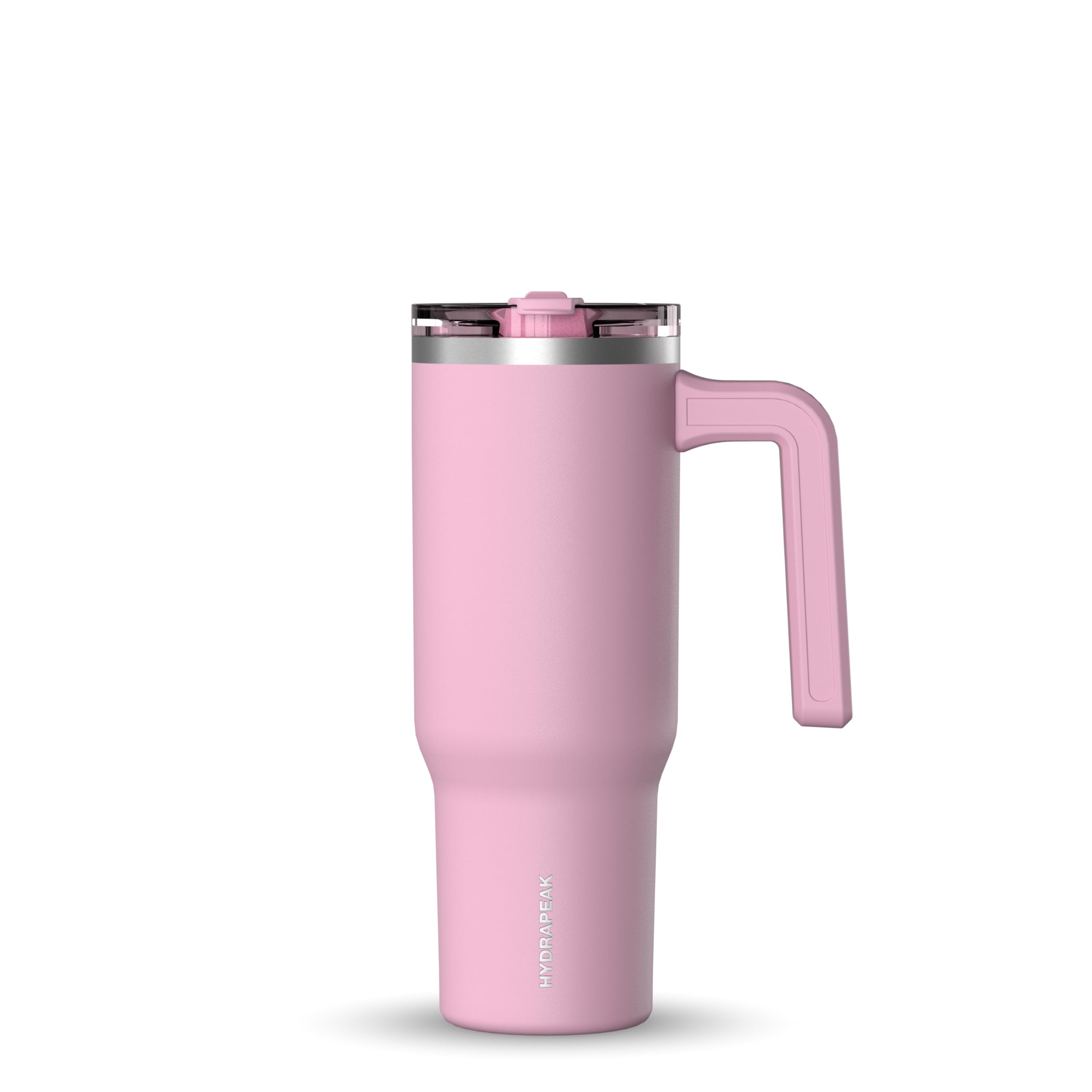 Vaso Hydrapeak Voyager De 950 Ml Con Asa Y Tapa Con Pajita, Color Rosa - Venta Internacional.