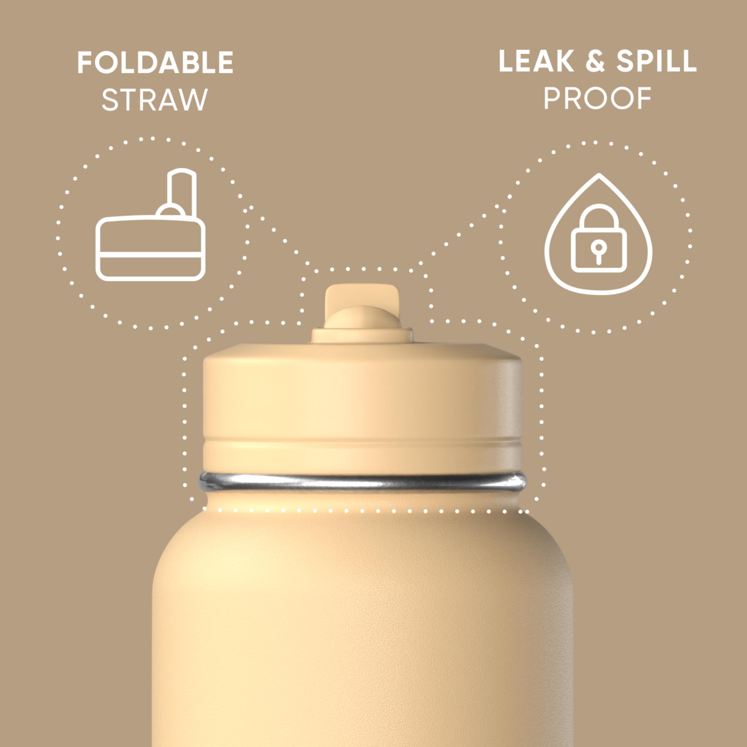Foto 3 pulgar | Botella De Agua Hydrapeak Sport Con Aislamiento De 950 Ml Con Pajita Y Vaso - Venta Internacional.