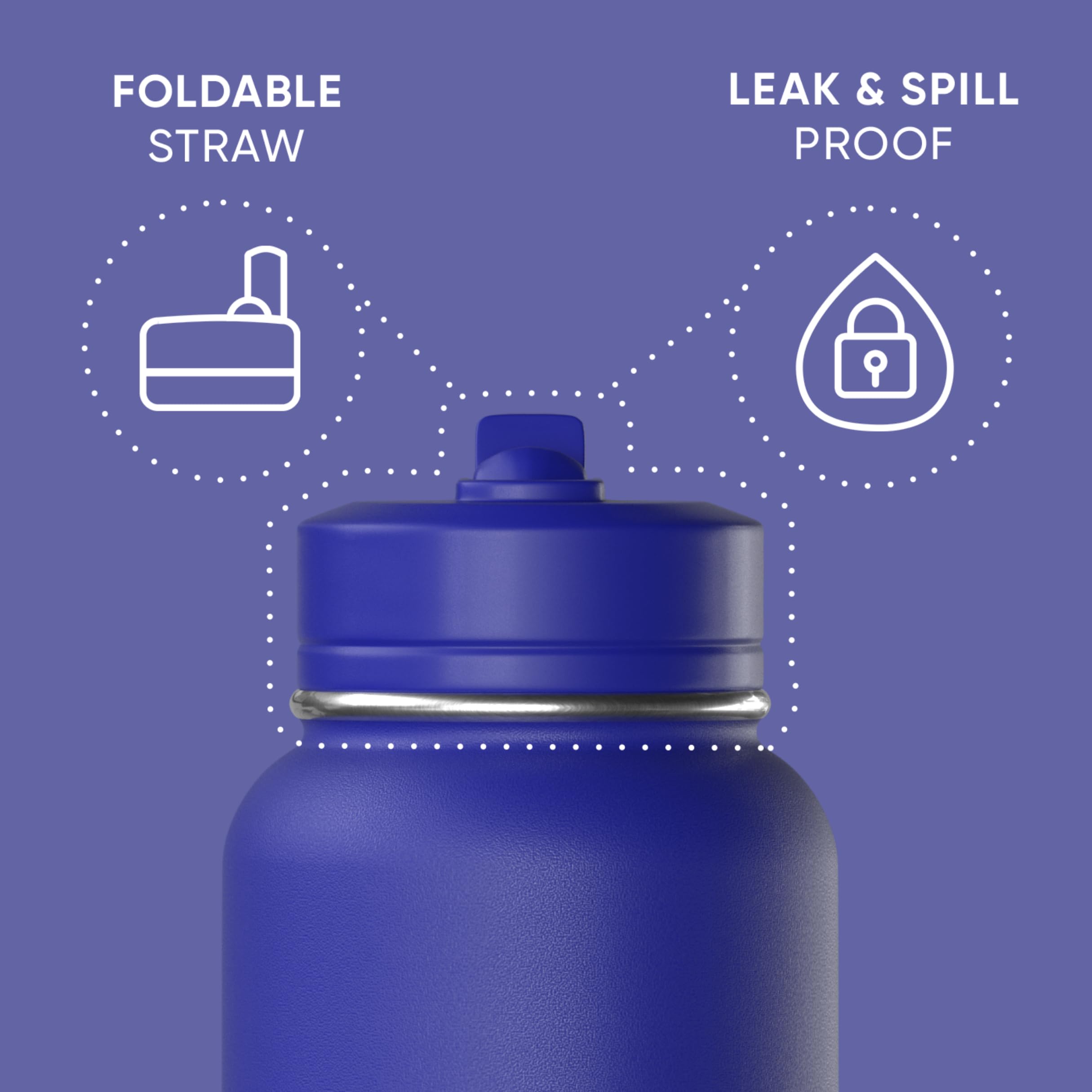 Foto 3 pulgar | Botella De Agua Hydrapeak Sport Con Aislamiento De 950 Ml, Color Azul Zafiro - Venta Internacional.