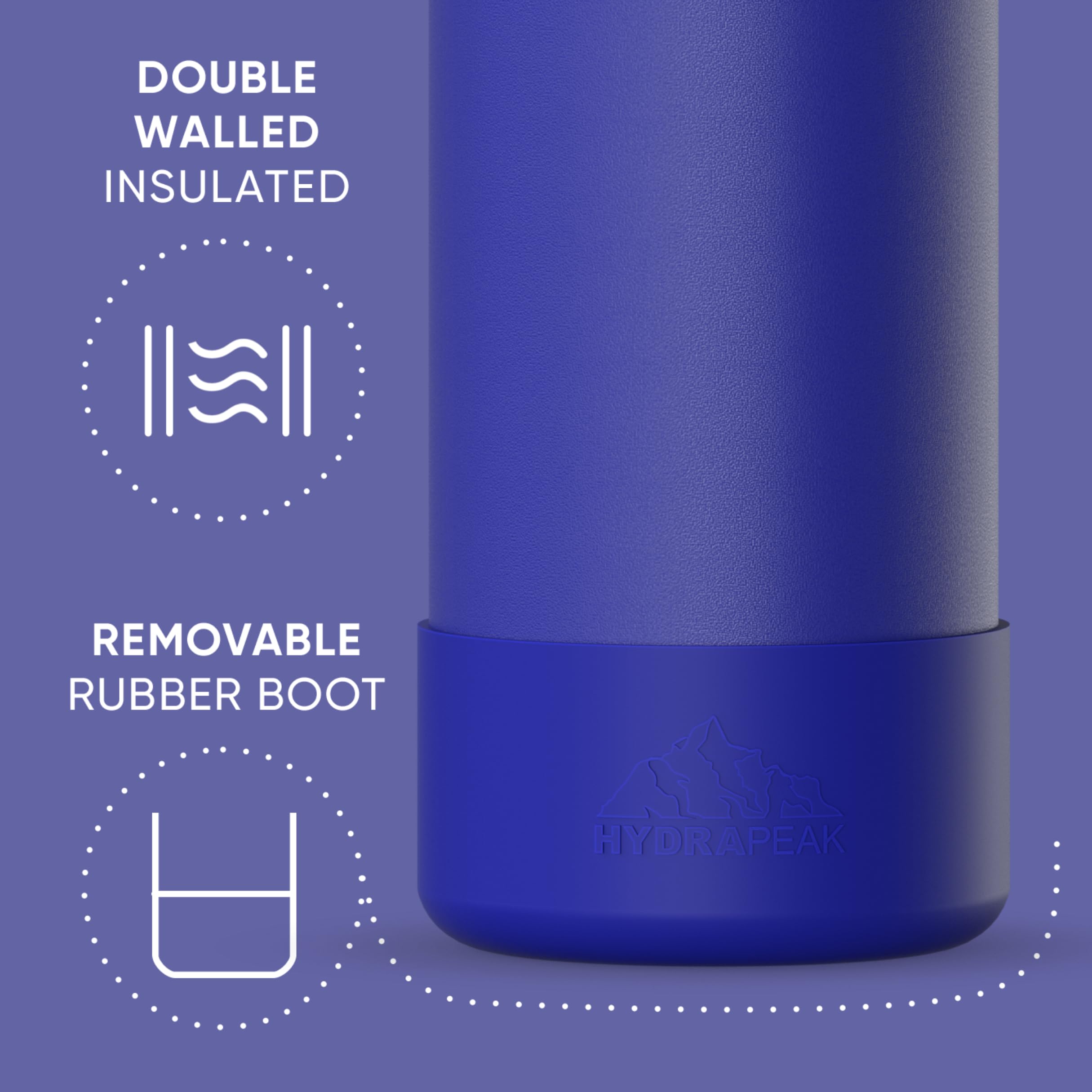 Foto 3 | Botella De Agua Hydrapeak Sport Con Aislamiento De 950 Ml, Color Azul Zafiro - Venta Internacional.