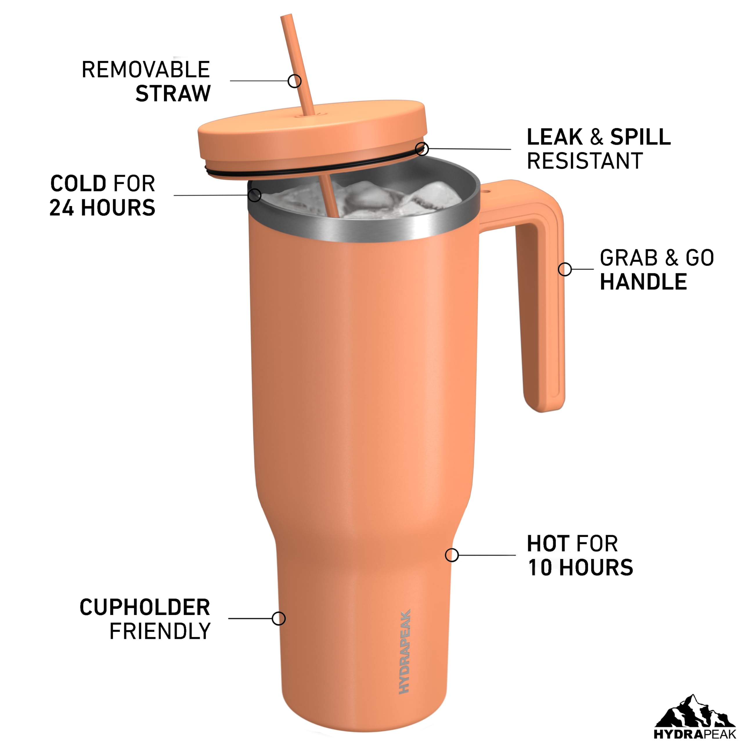 Foto 2 | Vaso Aislante Hydrapeak Voyager De 1,2 L Con Pajita Y Asa - Venta Internacional.