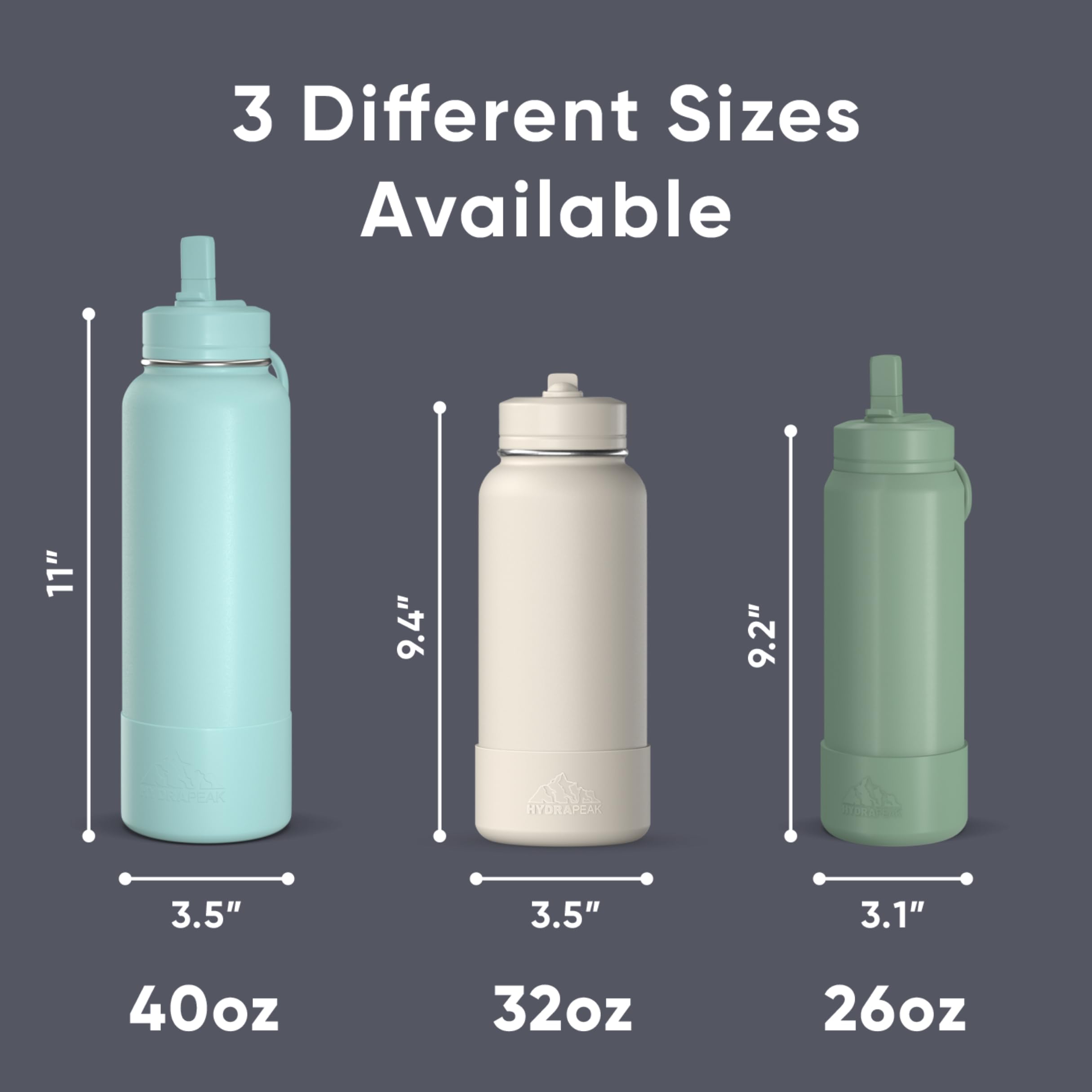Foto 6 pulgar | Botella De Agua Hydrapeak Sport Con Aislamiento De 950 Ml Con Pajita Y Vaso - Venta Internacional.