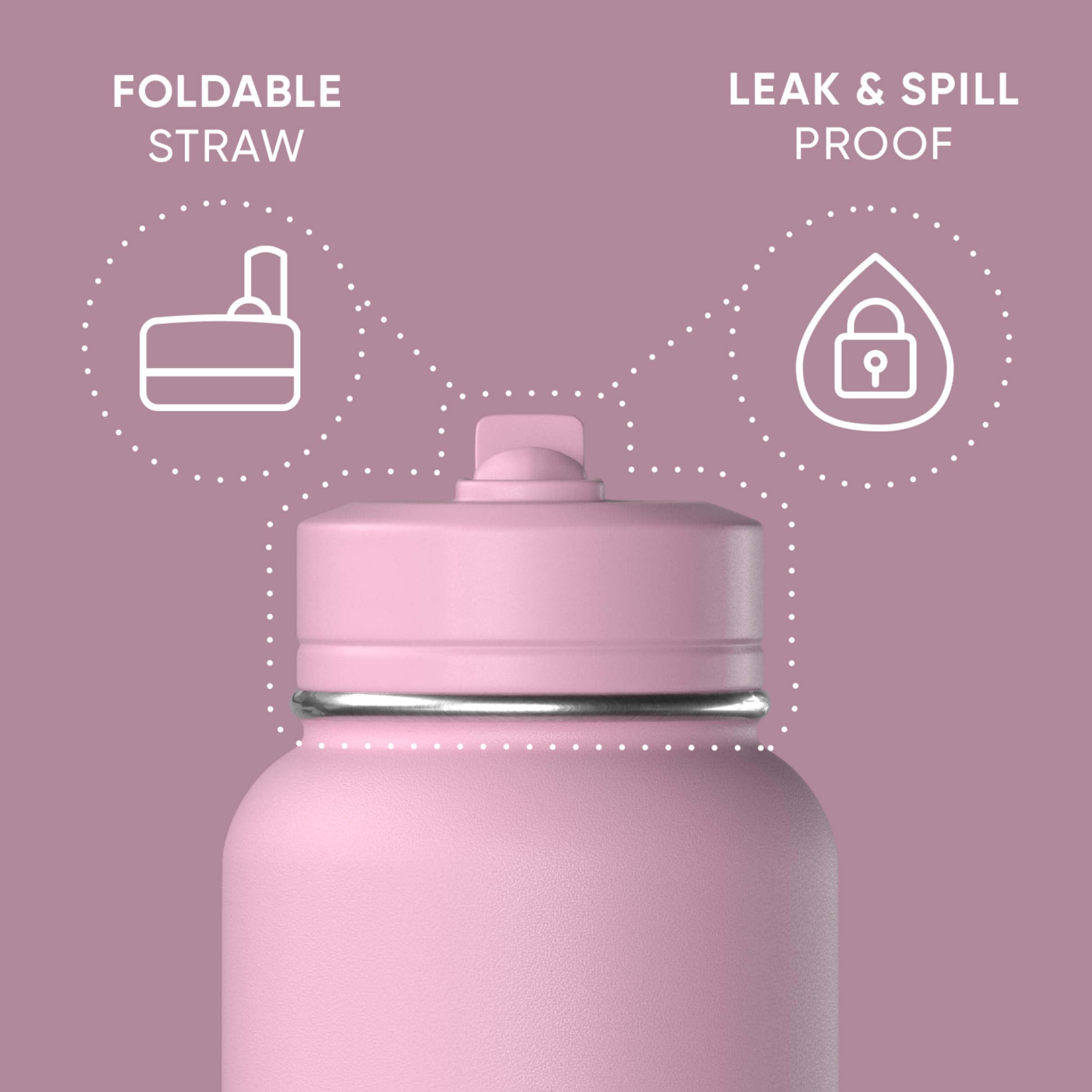 Foto 3 pulgar | Botella De Agua Hydrapeak Sport Con Aislamiento De Acero Inoxidable De 950 Ml - Venta Internacional.
