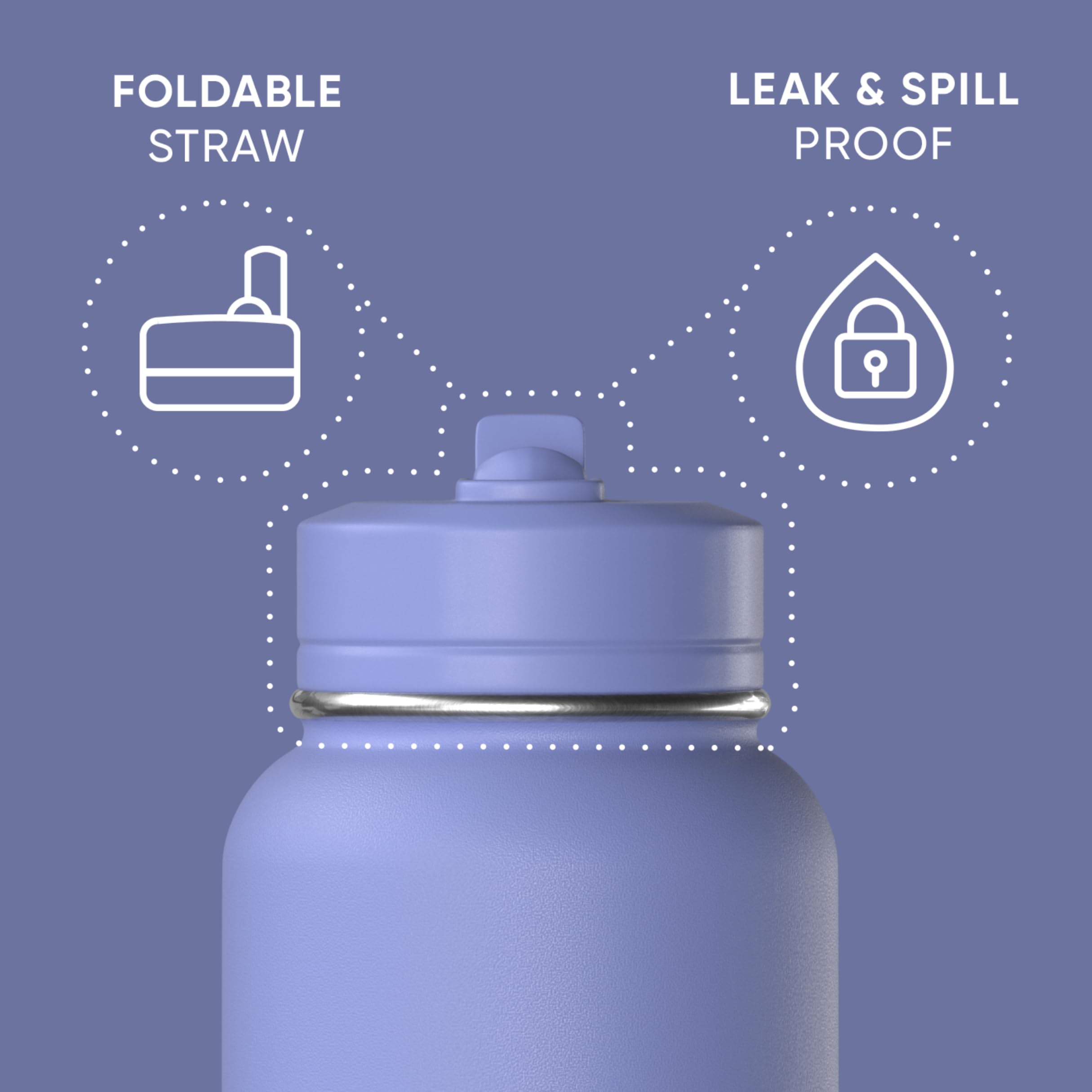 Foto 3 pulgar | Botella De Agua Hydrapeak Sport Con Aislamiento De Acero Inoxidable De 950 Ml - Venta Internacional.