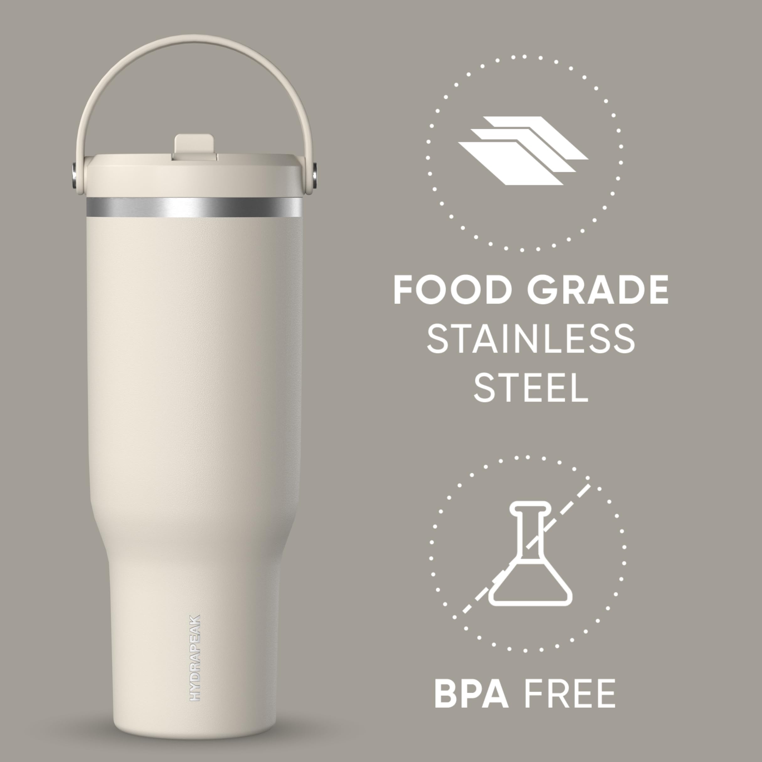 Foto 5 pulgar | Vaso Hydrapeak Nomad De 1,2 L Con Asa Y Tapa Para Sorbos De Acero Inoxidable - Venta Internacional.