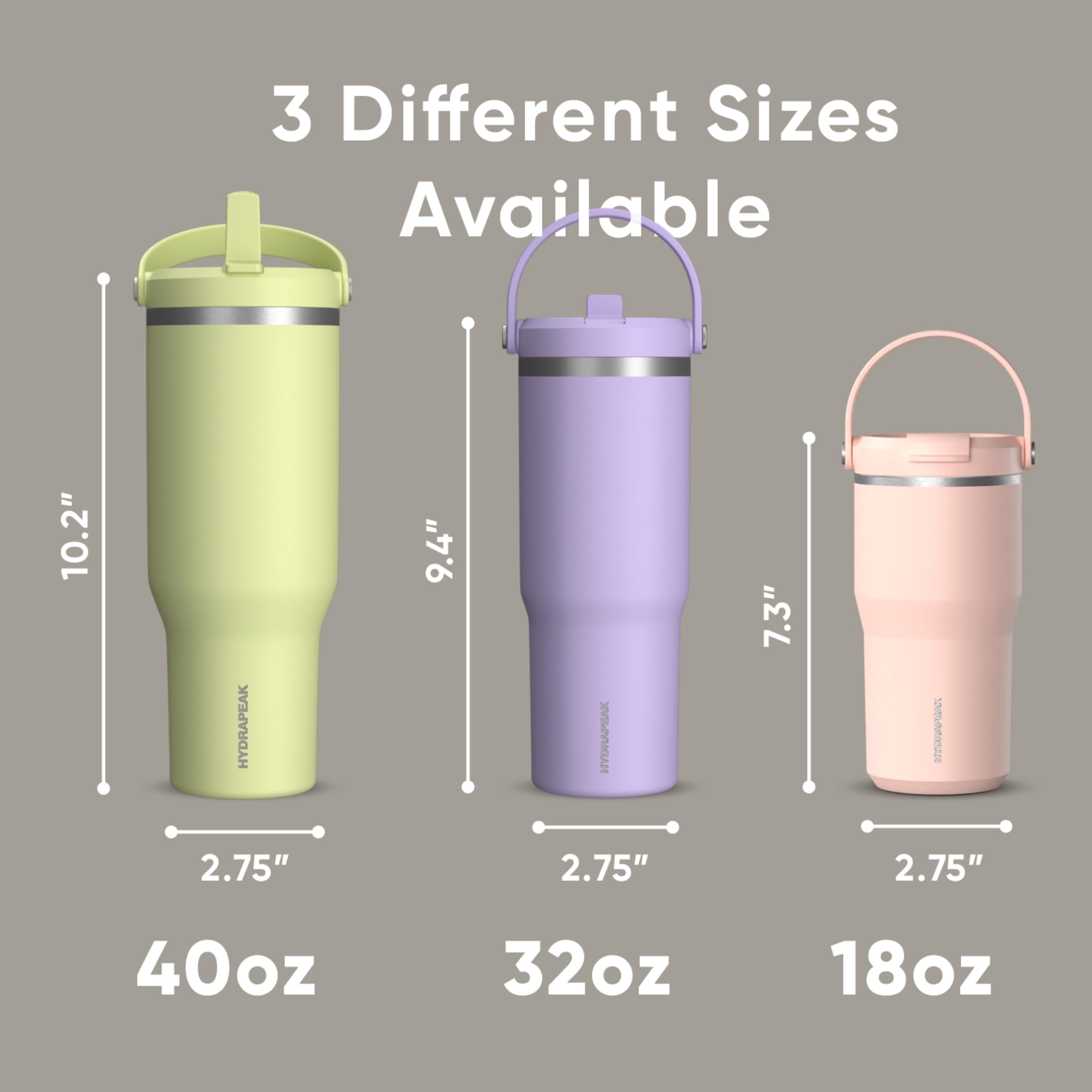 Foto 6 pulgar | Vaso Hydrapeak Nomad De 1,2 L Con Asa Y Tapa Para Sorbos De Acero Inoxidable - Venta Internacional.