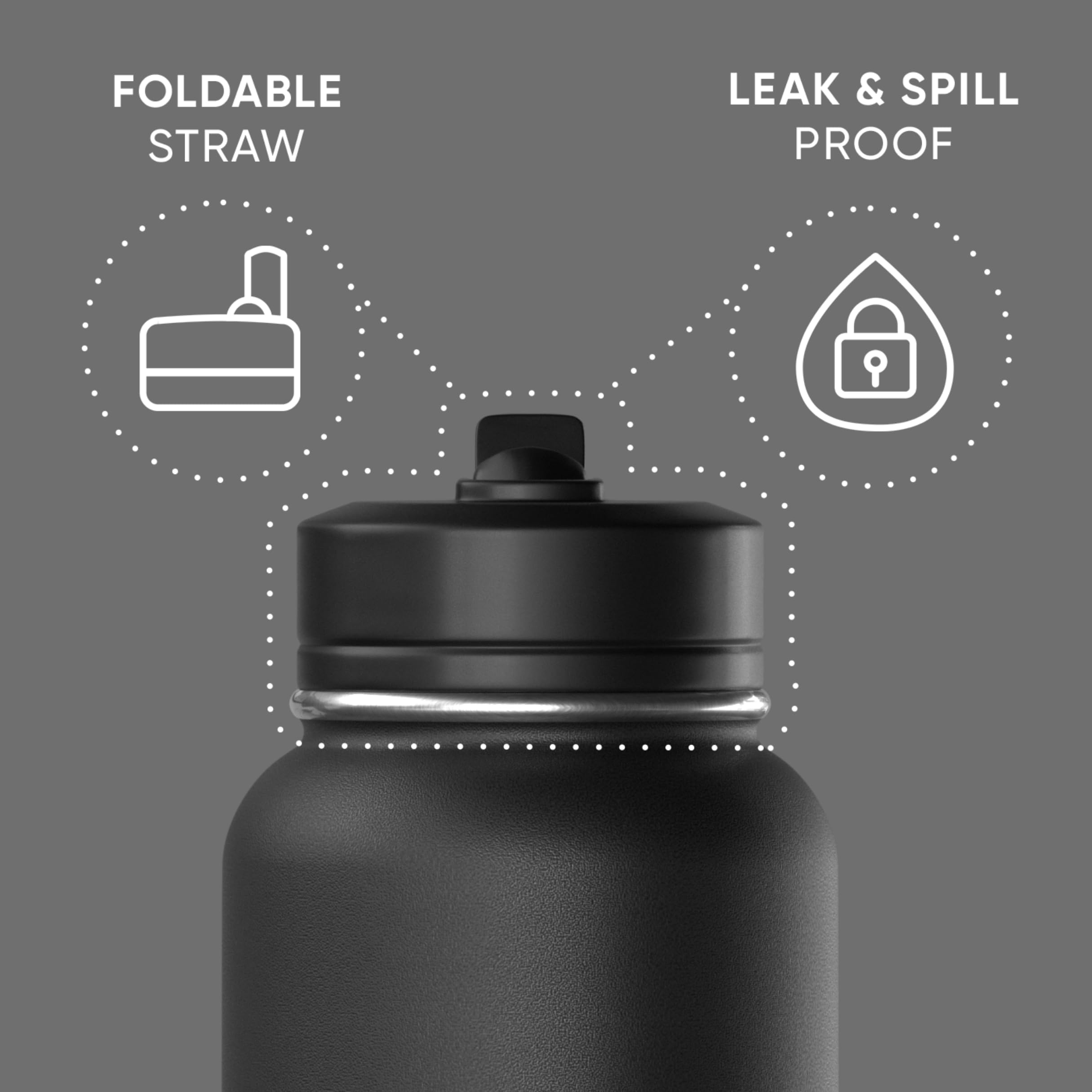 Foto 2 | Botella De Agua Hydrapeak Sport Con Aislamiento De 950 Ml Con Pajita Y Vaso - Venta Internacional.
