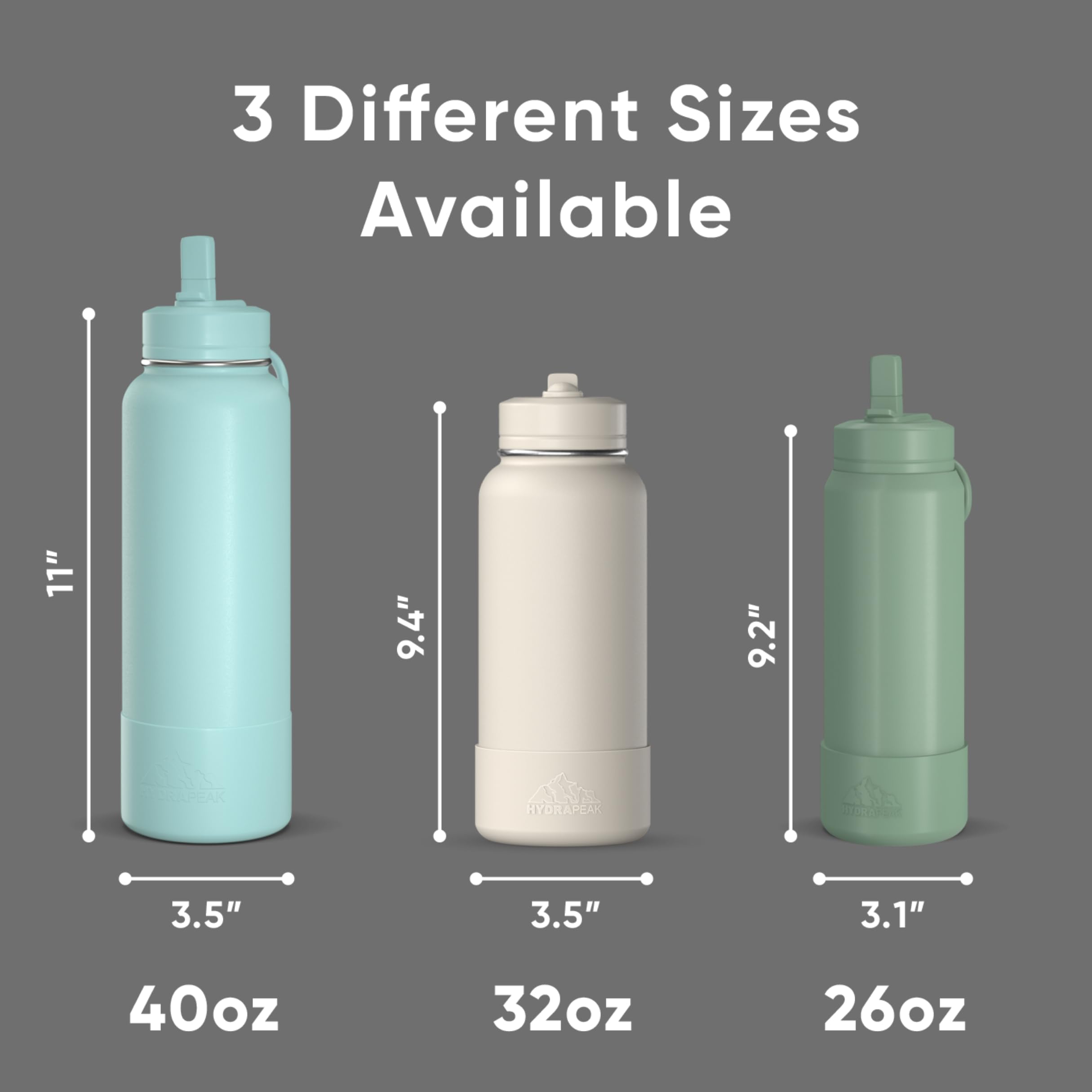 Foto 5 | Botella De Agua Hydrapeak Sport Con Aislamiento De 950 Ml Con Pajita Y Vaso - Venta Internacional.