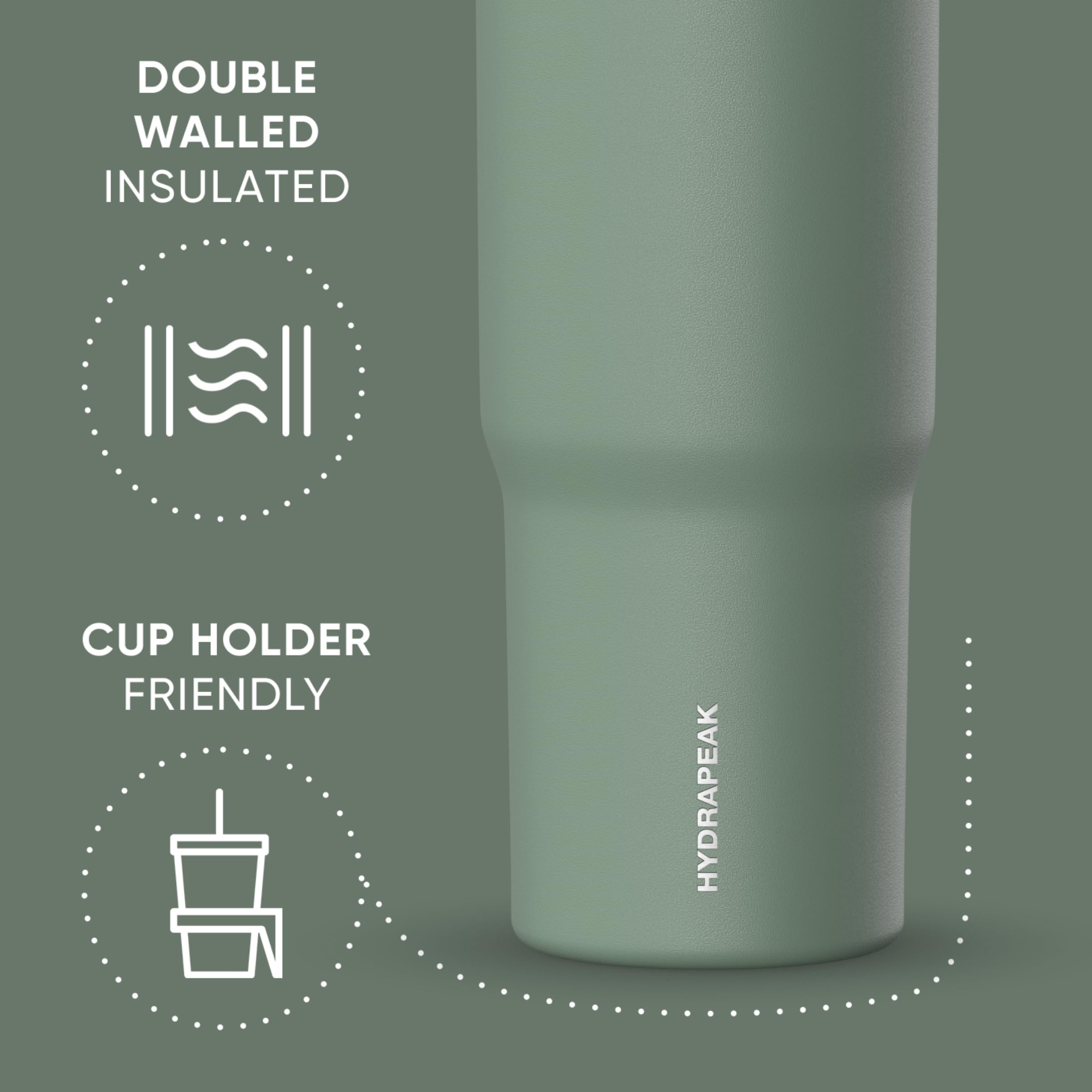 Foto 5 pulgar | Vaso Hydrapeak Nomad De 1,2 L Con Asa Y Tapa Para Sorbos De Acero Inoxidable - Venta Internacional.