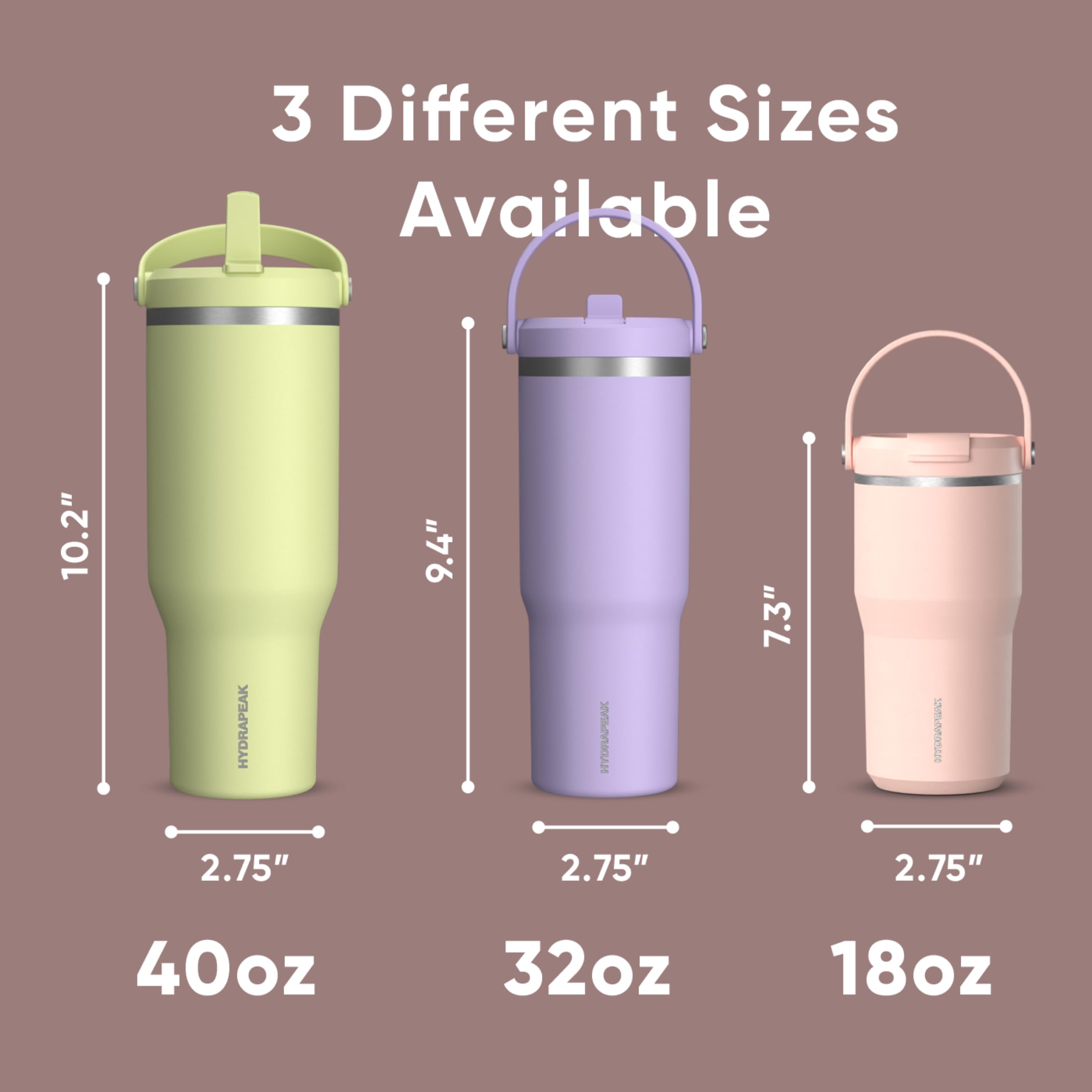 Foto 6 pulgar | Vaso Hydrapeak Nomad De 950 Ml Con Asa Y Tapa Con Pajita, Palisandro - Venta Internacional.