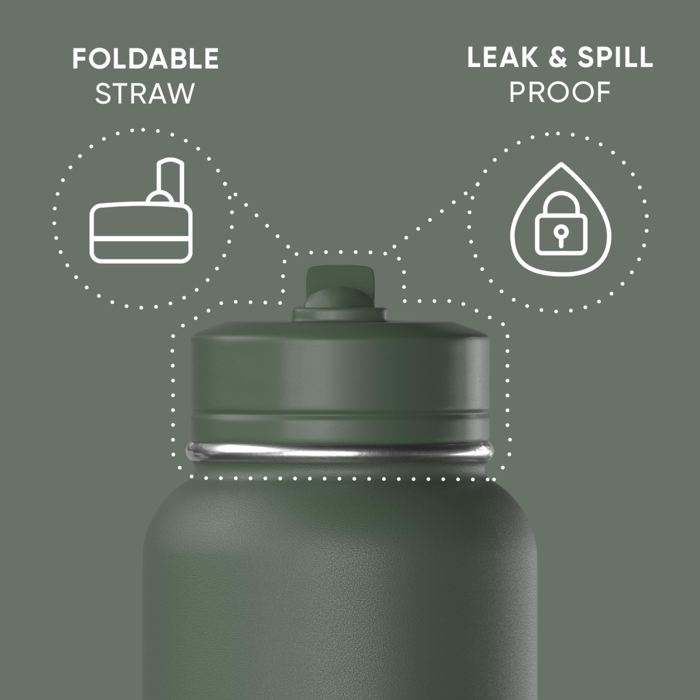 Foto 3 pulgar | Botella De Agua Hydrapeak Sport Con Aislamiento De Acero Inoxidable De 950 Ml - Venta Internacional.
