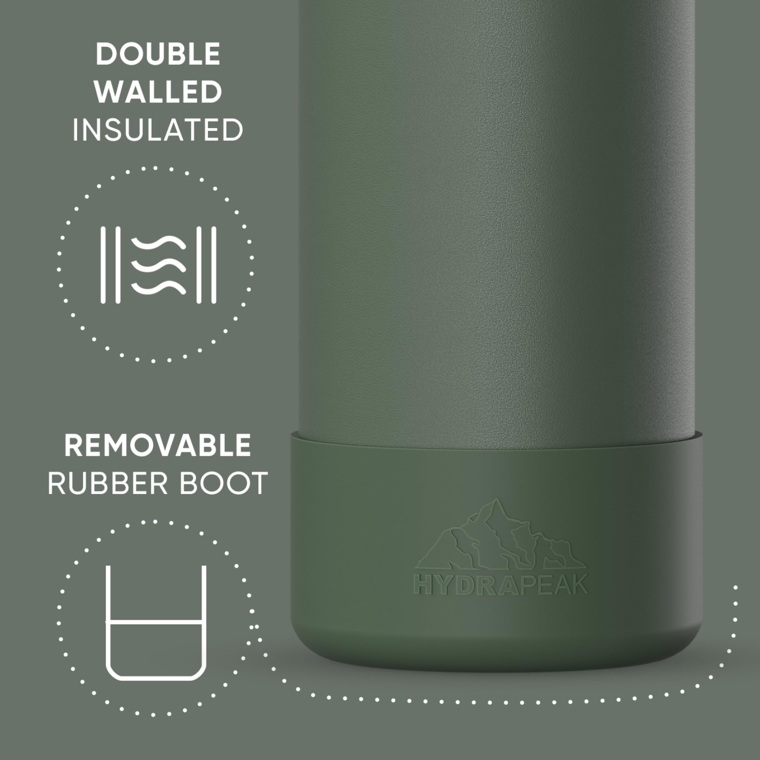 Foto 4 pulgar | Botella De Agua Hydrapeak Sport Con Aislamiento De Acero Inoxidable De 950 Ml - Venta Internacional.