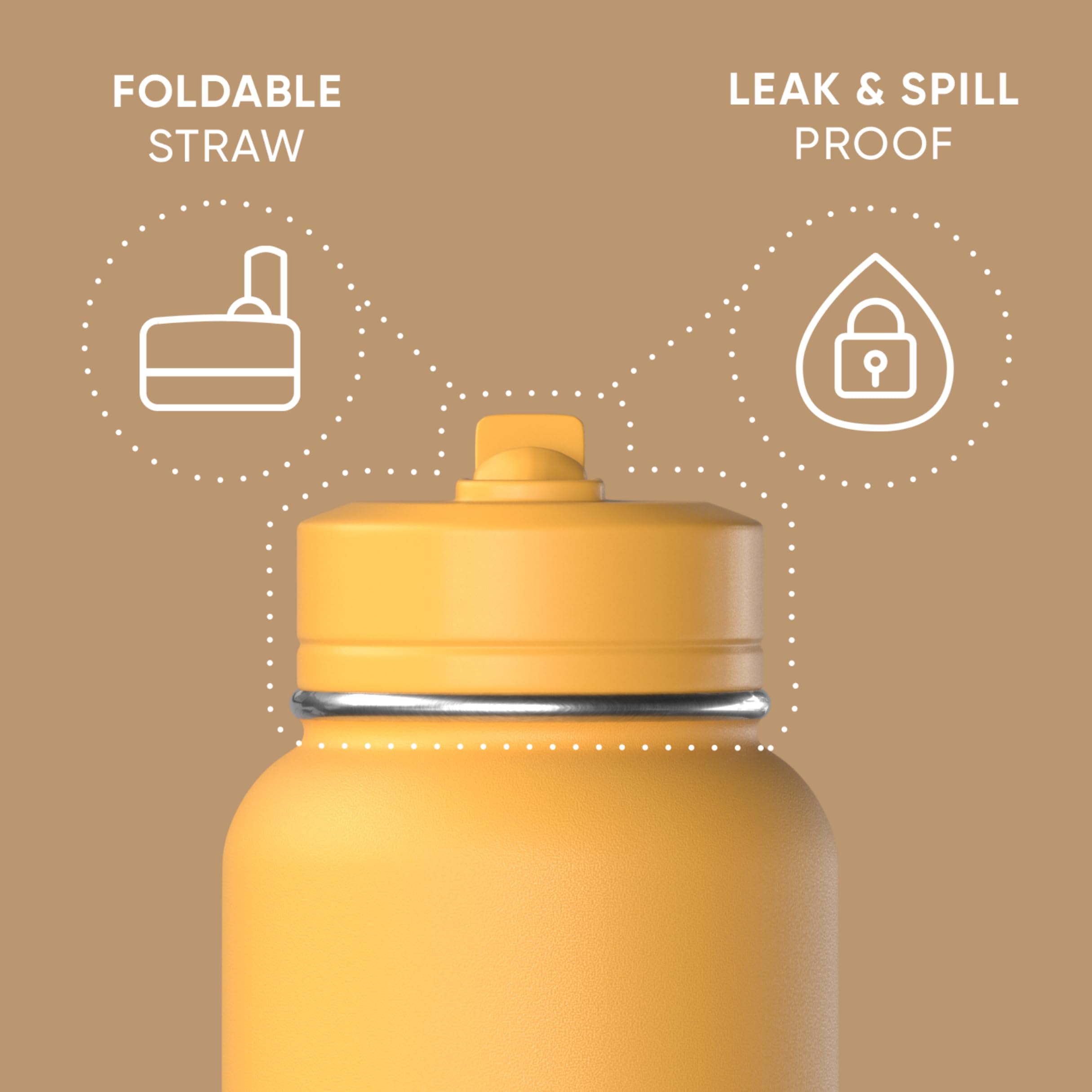 Foto 3 pulgar | Botella De Agua Hydrapeak Sport Con Aislamiento De Acero Inoxidable De 950 Ml - Venta Internacional.