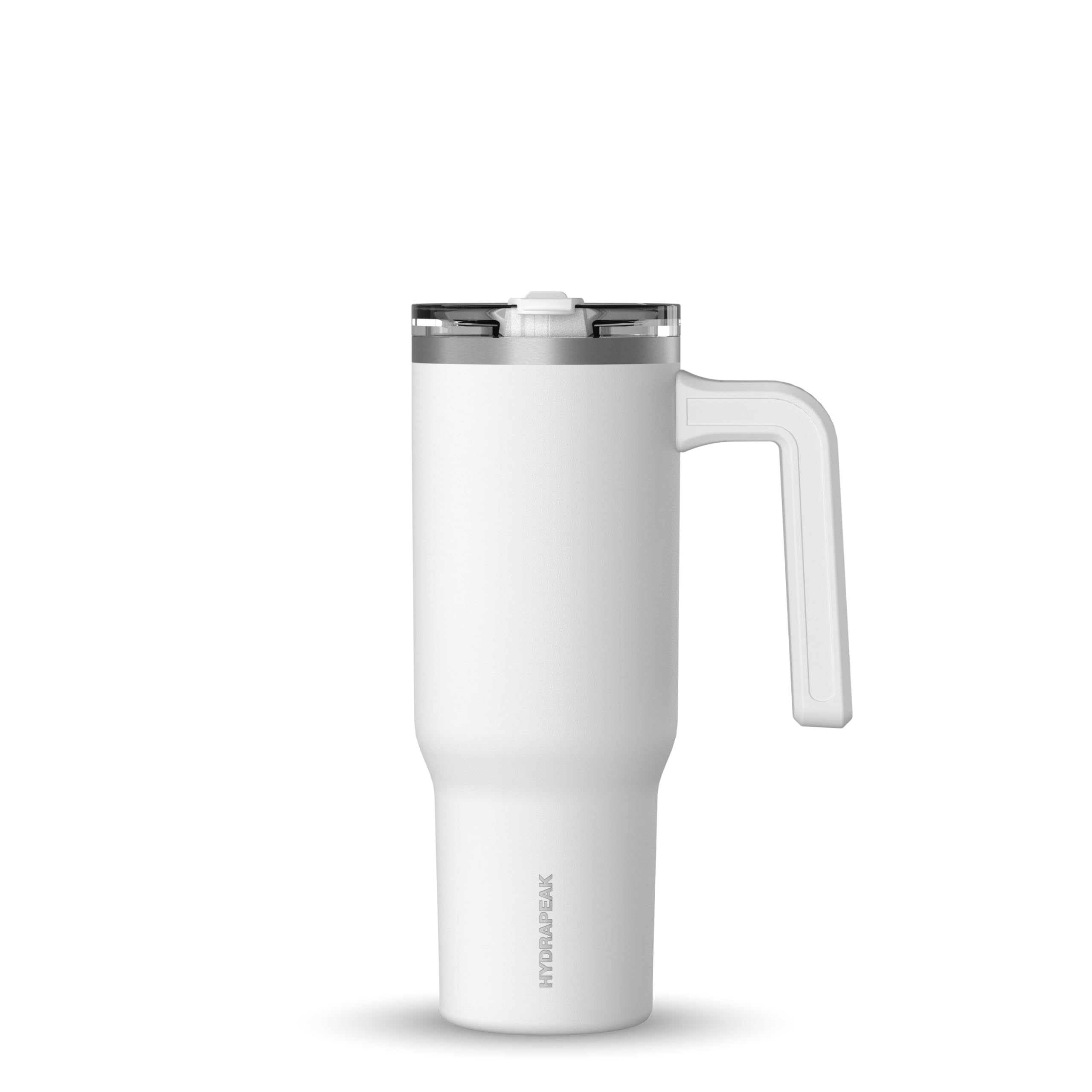 Vaso Hydrapeak Voyager De 950 Ml Con Asa Y Tapa Con Pajita, Color Blanco - Venta Internacional.