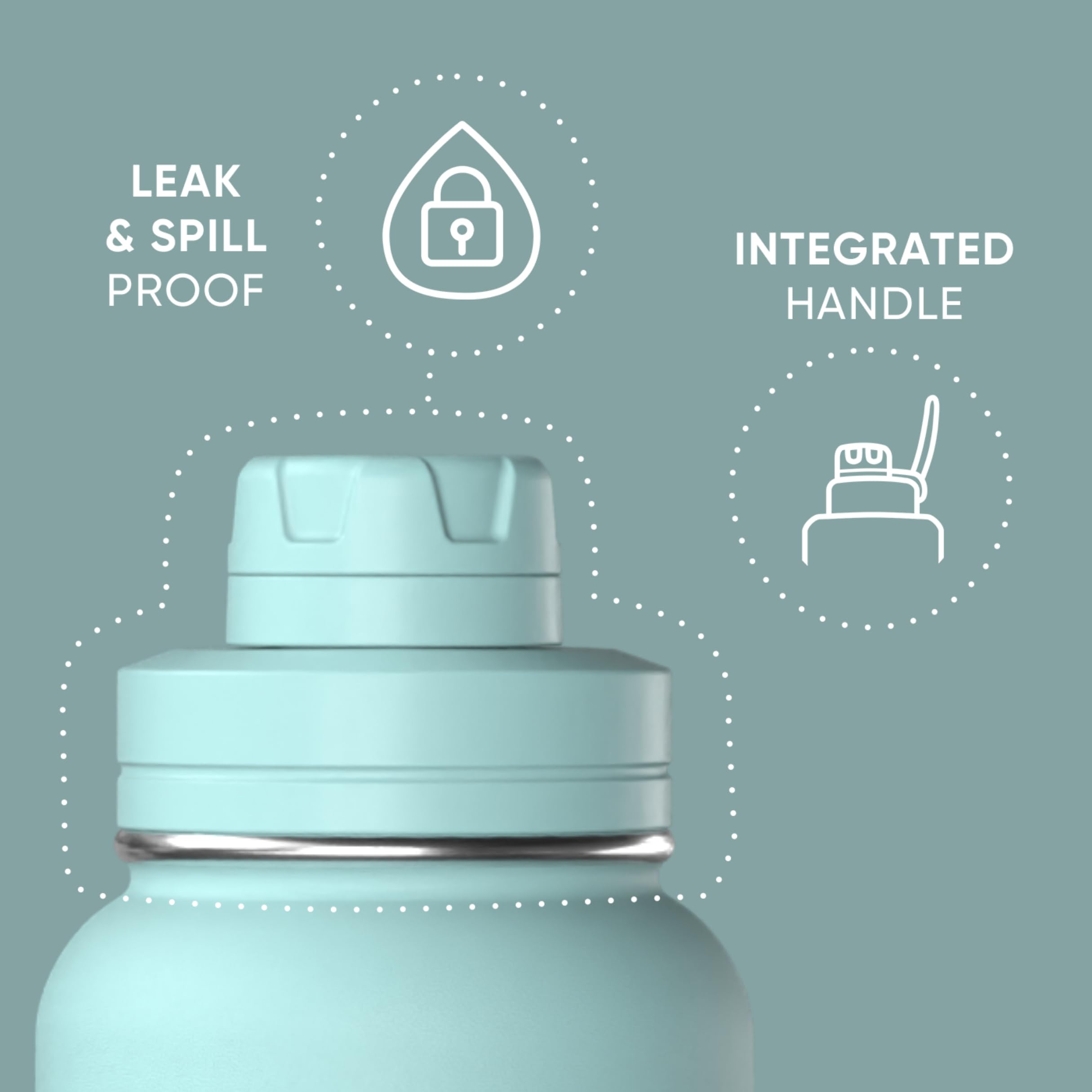 Foto 3 pulgar | Botella De Agua Hydrapeak Sport Con Aislamiento De Acero Inoxidable De 950 Ml - Venta Internacional.
