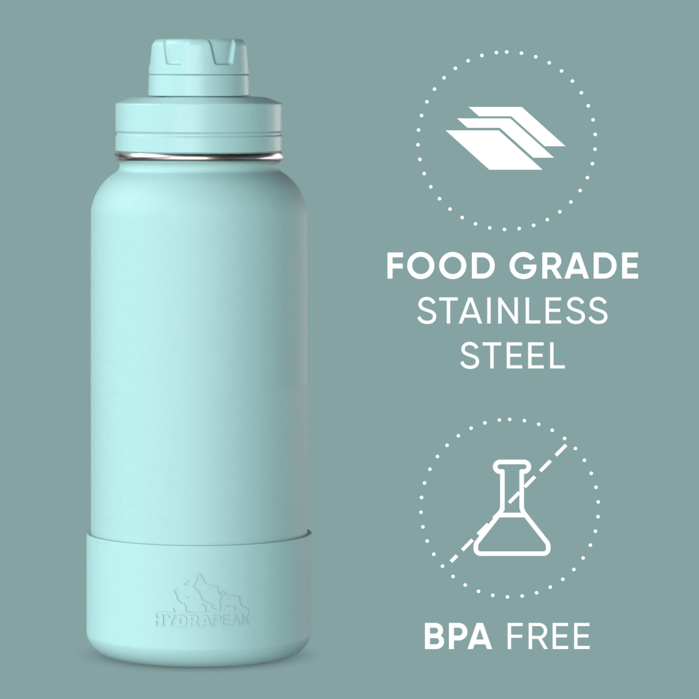 Foto 5 pulgar | Botella De Agua Hydrapeak Sport Con Aislamiento De Acero Inoxidable De 950 Ml - Venta Internacional.