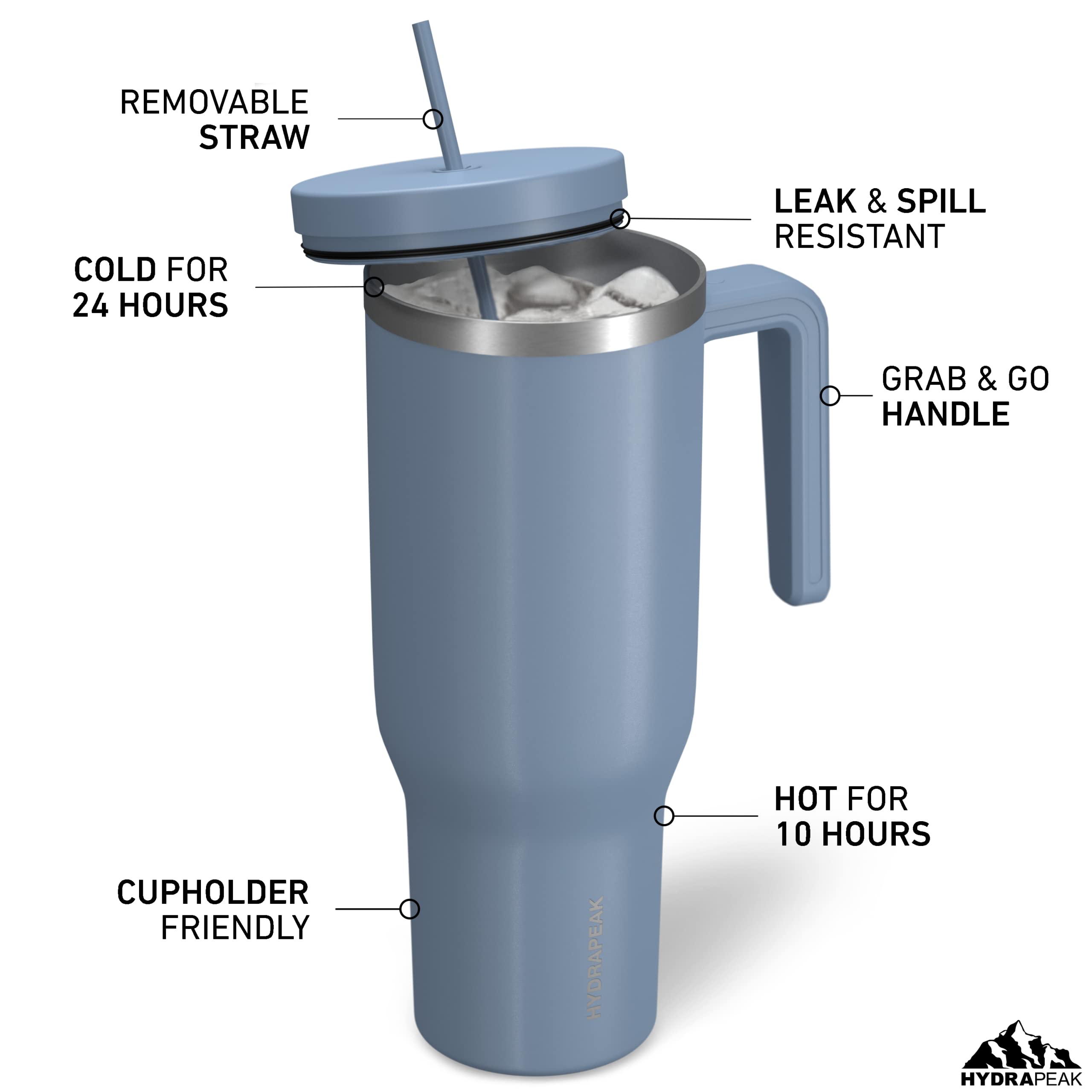 Foto 2 | Botella De Agua Aislante Hydrapeak Voyager 1.2 L Con Pajita Y Tapa - Venta Internacional.