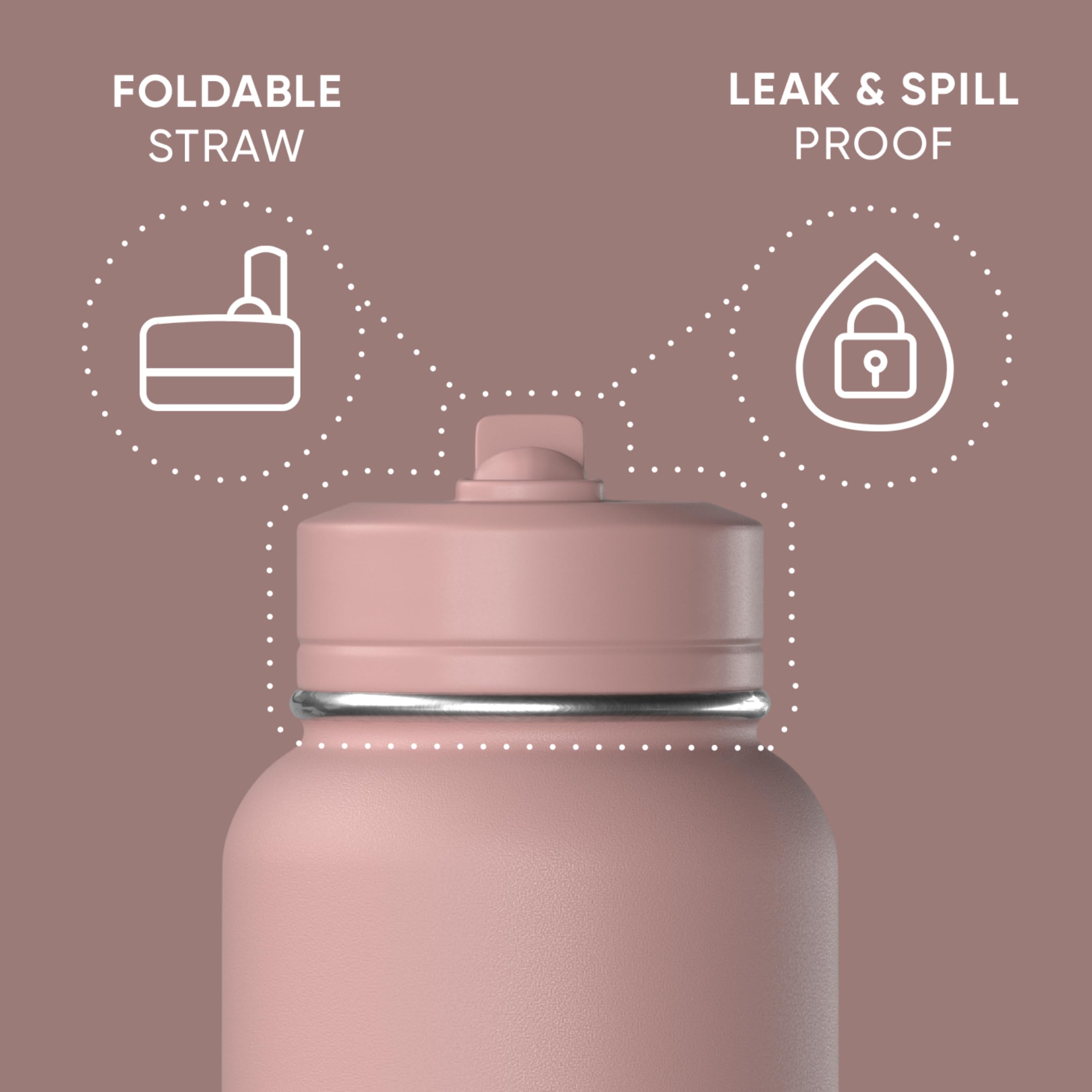 Foto 3 pulgar | Botella De Agua Hydrapeak Sport Con Aislamiento De Acero Inoxidable De 950 Ml - Venta Internacional.