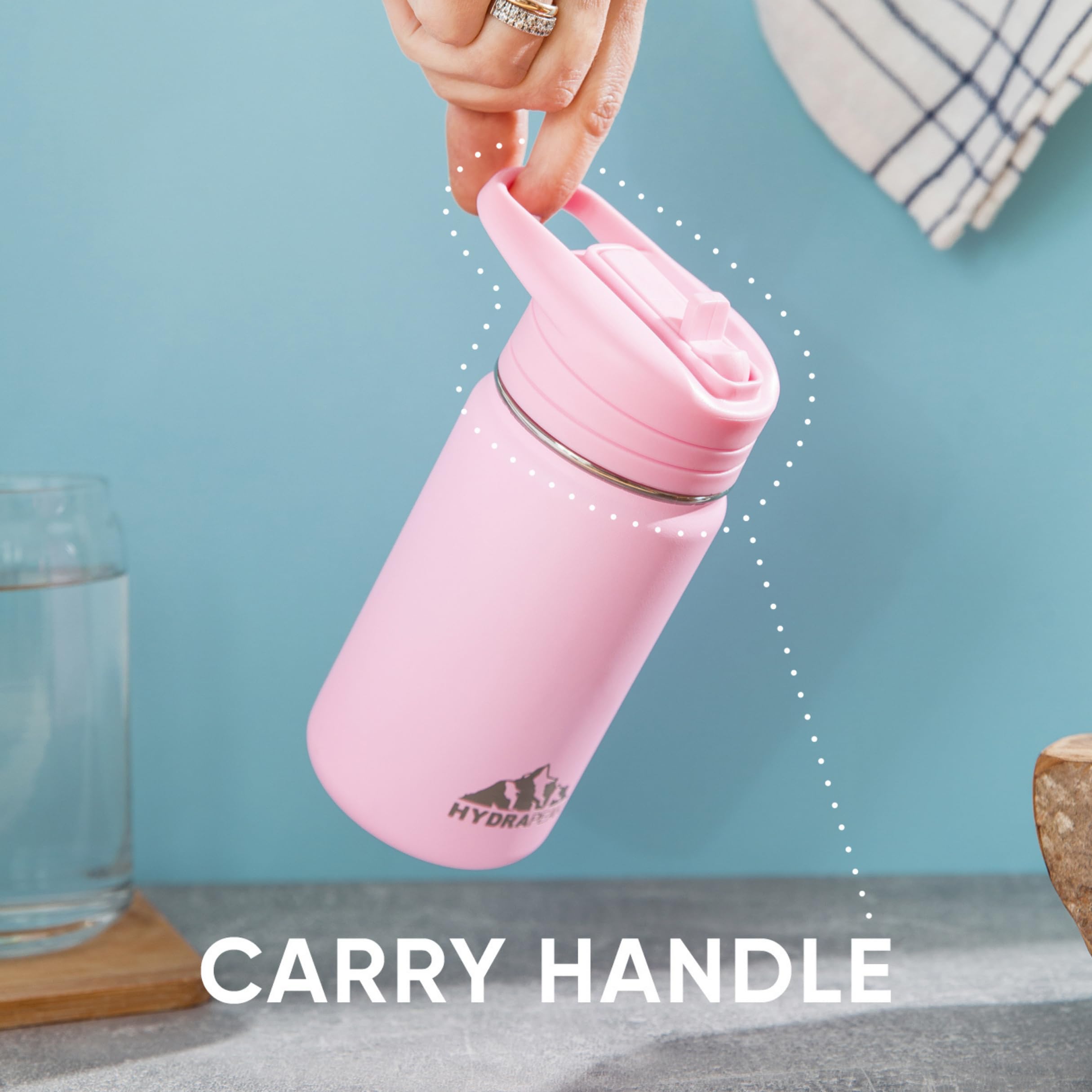 Foto 7 | Botella De Agua Hydrapeak Mini De Acero Inoxidable De 400 Ml, Color Rosa - Venta Internacional.