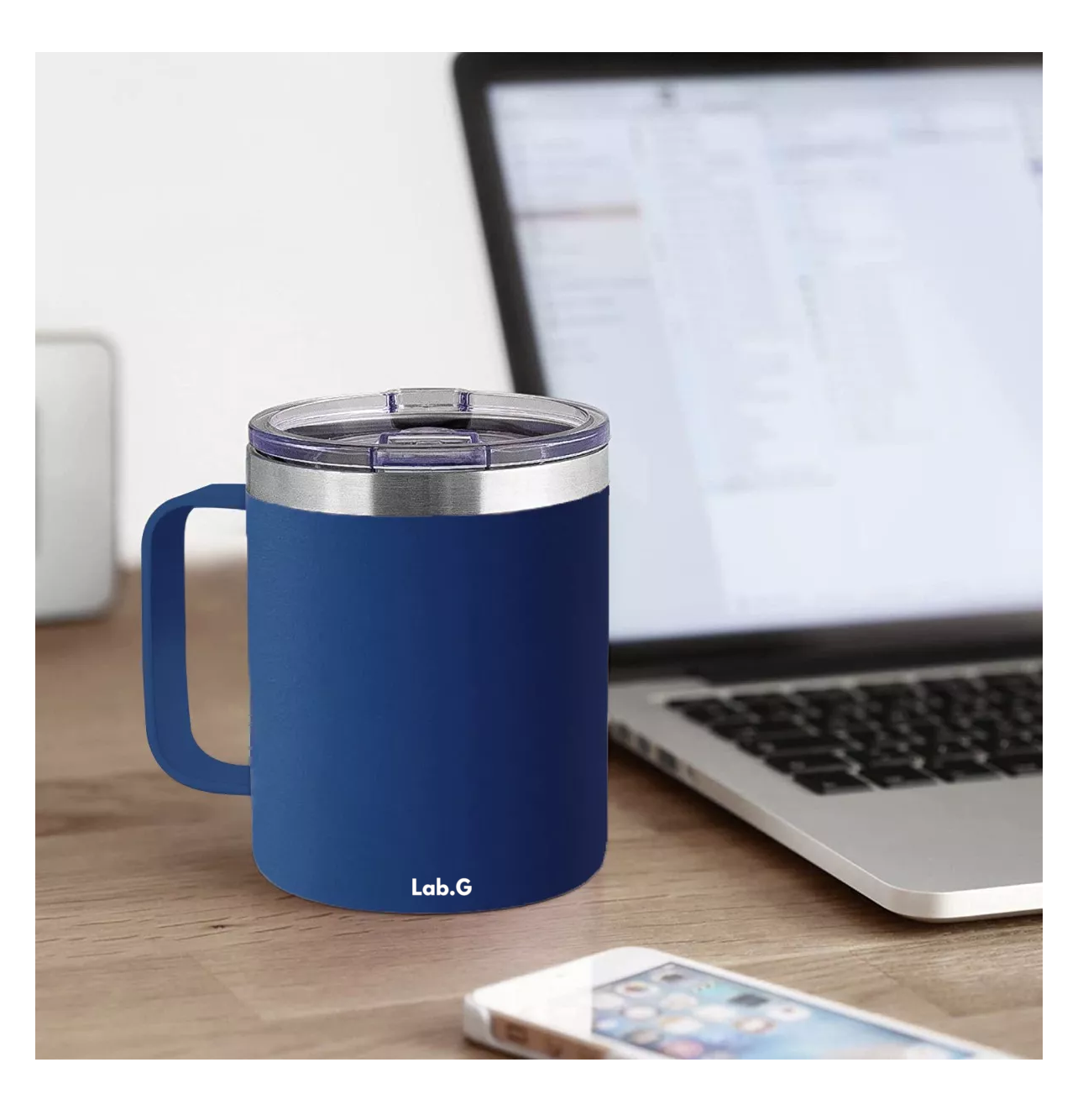 Foto 3 | Vaso Térmico De Acero Inoxidable 12 Oz Portátil Azul Marino