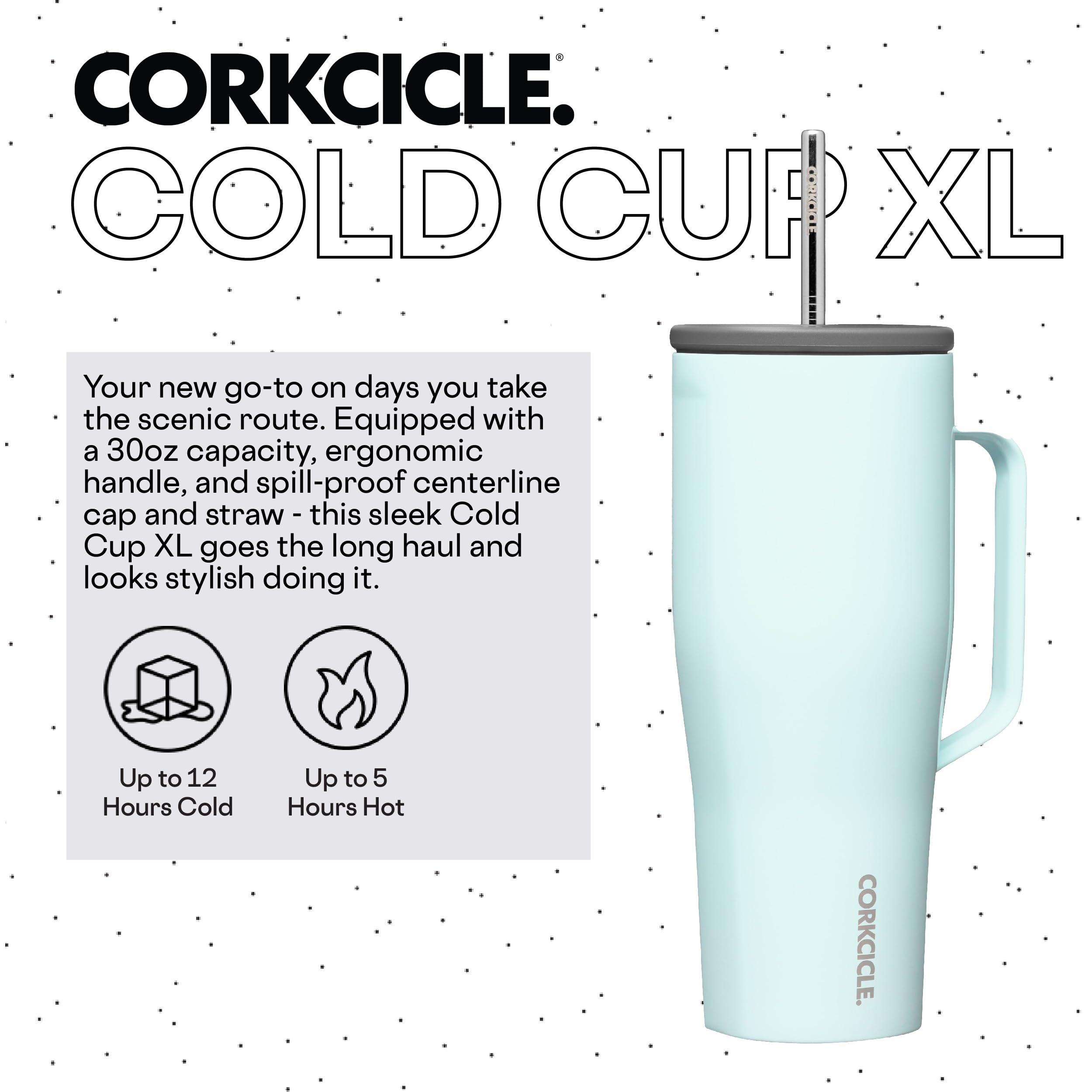 Foto 3 pulgar | Vaso Aislante Corkcicle Cold Cup Xl, 30 Oz Con Asa, Azul - Venta Internacional.
