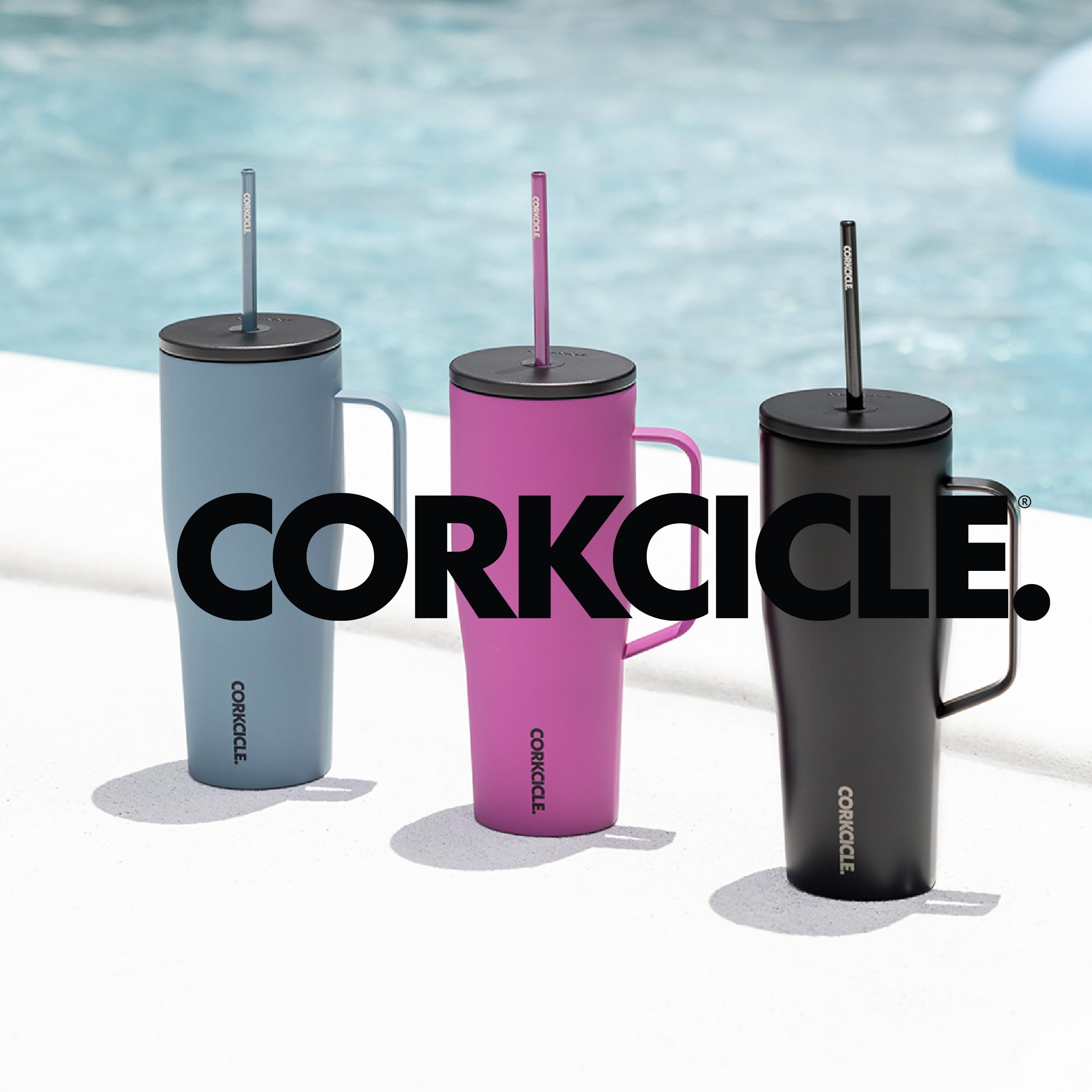 Foto 8 pulgar | Vaso Aislante Corkcicle Cold Cup Xl, 30 Oz Con Asa, Azul - Venta Internacional.