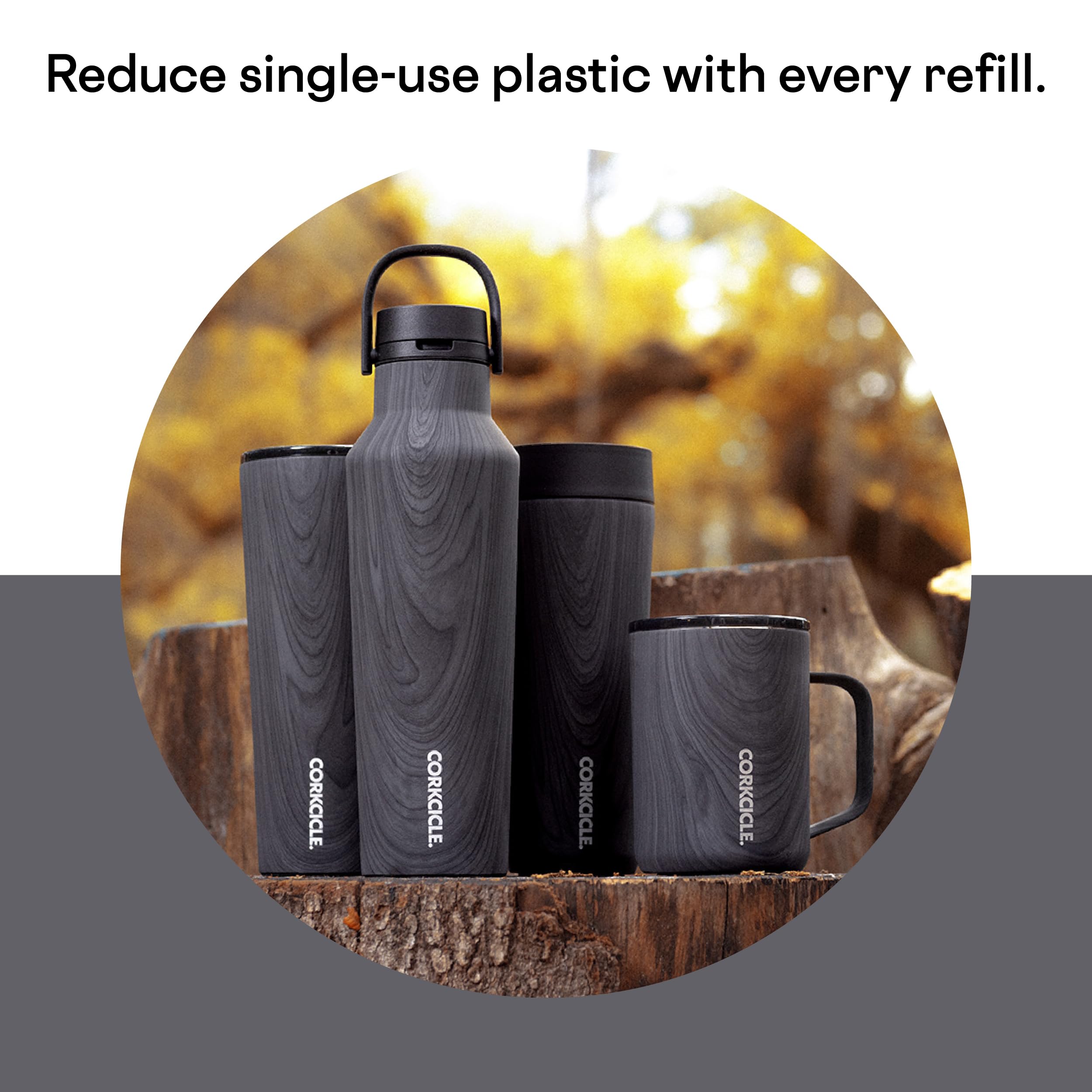 Foto 5 | Taza De Viaje Corkcicle Commuter Cup, Madera Quemada, 500 Ml, Aislante - Venta Internacional.