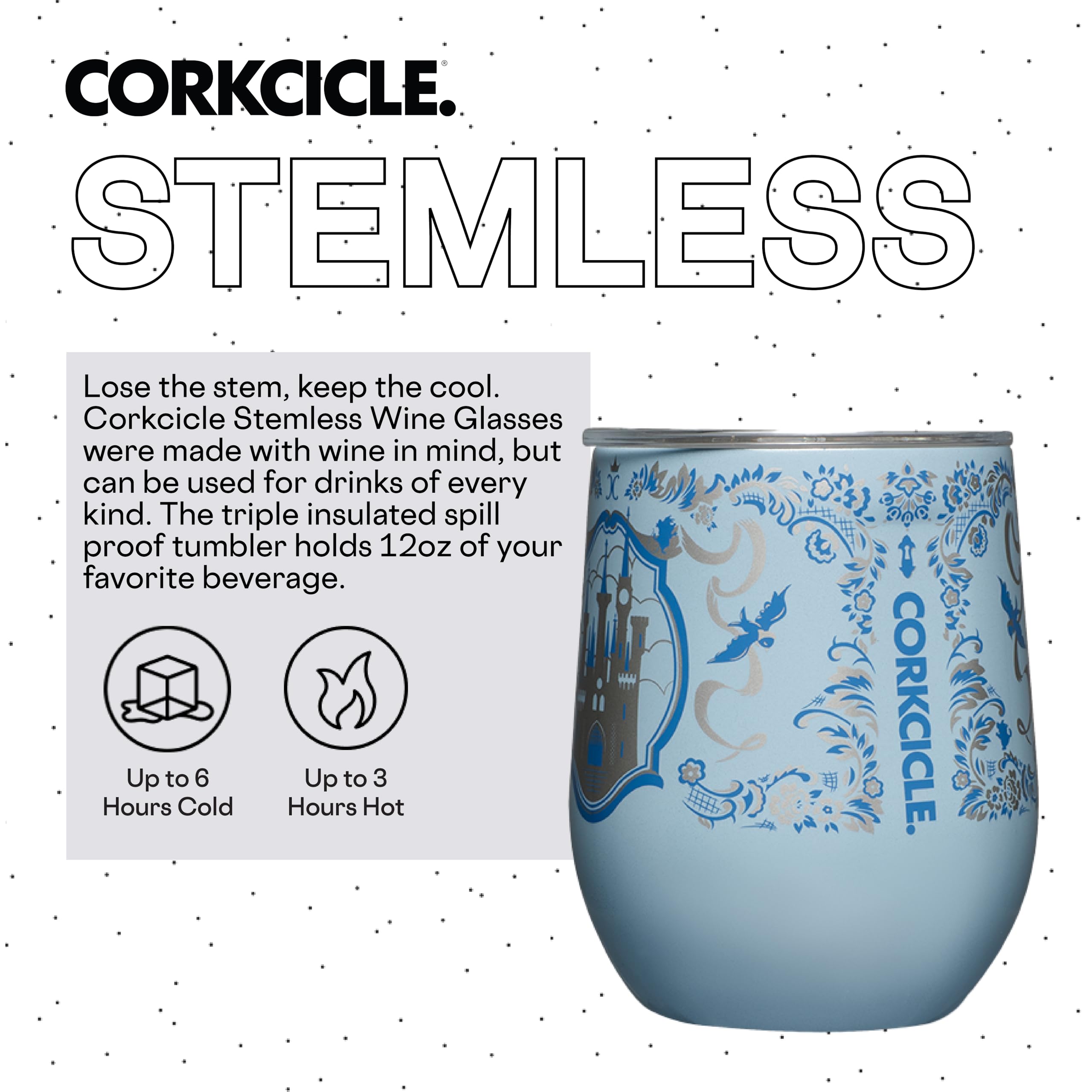 Foto 3 pulgar | Copa De Vino Corkcicle Disney Princess Cinderella 350 Ml - Venta Internacional.