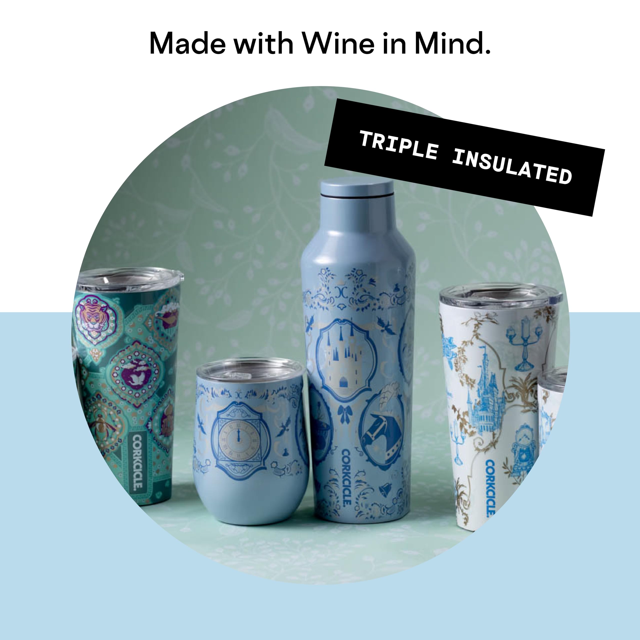 Foto 4 pulgar | Copa De Vino Corkcicle Disney Princess Cinderella 350 Ml - Venta Internacional.