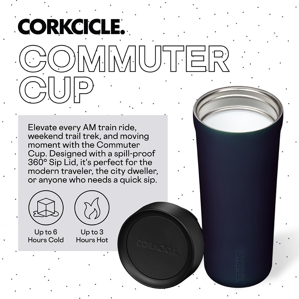 Foto 3 pulgar | Taza De Viaje Corkcicle Commuter Cup Dragonfly, 500 Ml, Aislante - Venta Internacional.