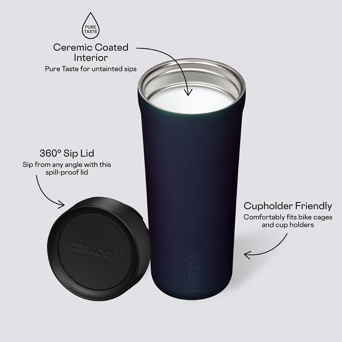 Foto 7 pulgar | Taza De Viaje Corkcicle Commuter Cup Dragonfly, 500 Ml, Aislante - Venta Internacional.
