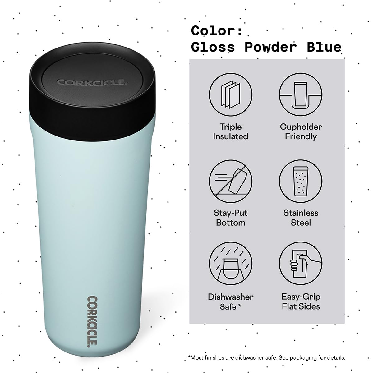 Foto 5 pulgar | Taza De Viaje Corkcicle Commuter Cup, 500 Ml, Azul Brillante - Venta Internacional.