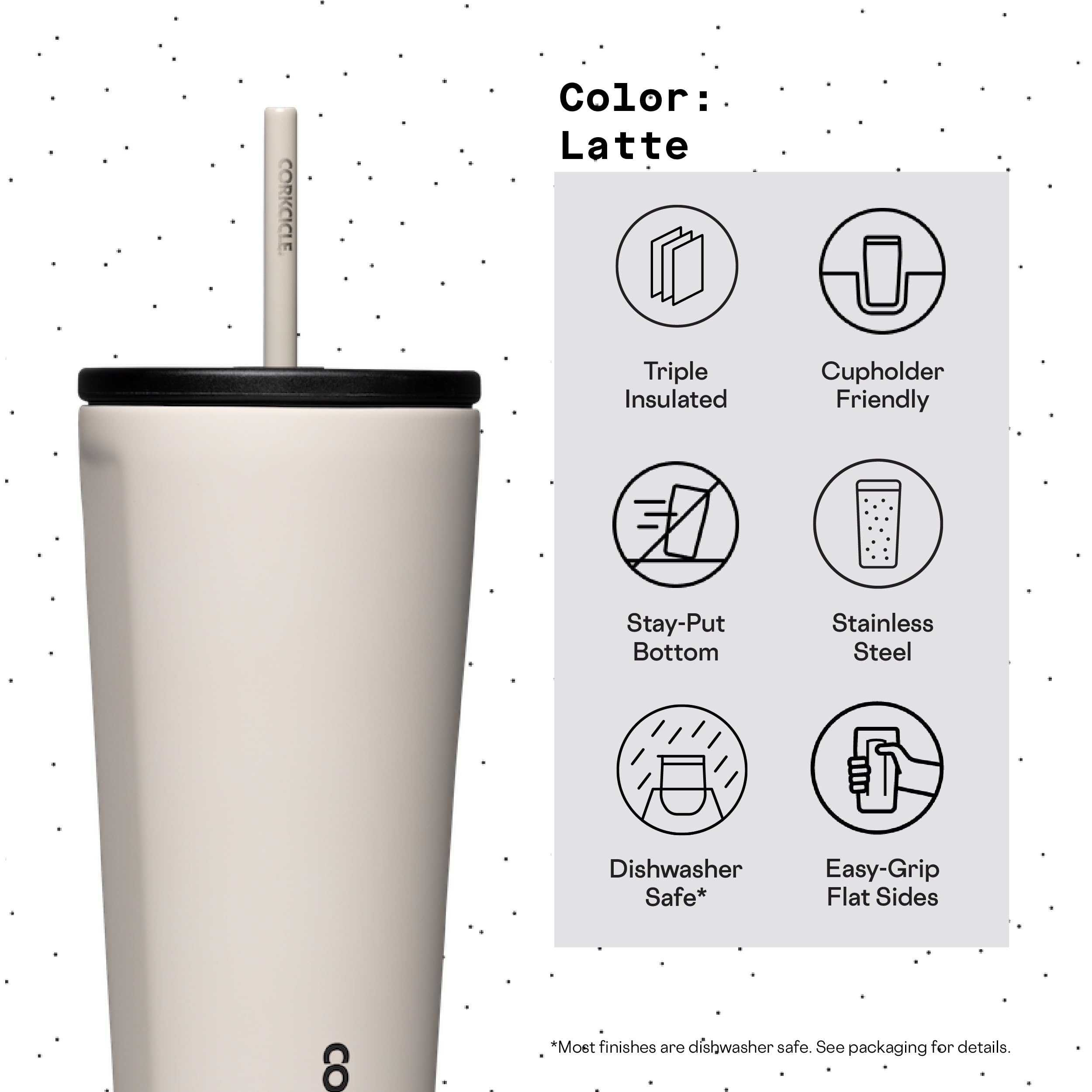 Foto 5 pulgar | Vaso Aislante Corkcicle Cold Cup, 24 Onzas, Con Tapa Y Pajita - Venta Internacional.