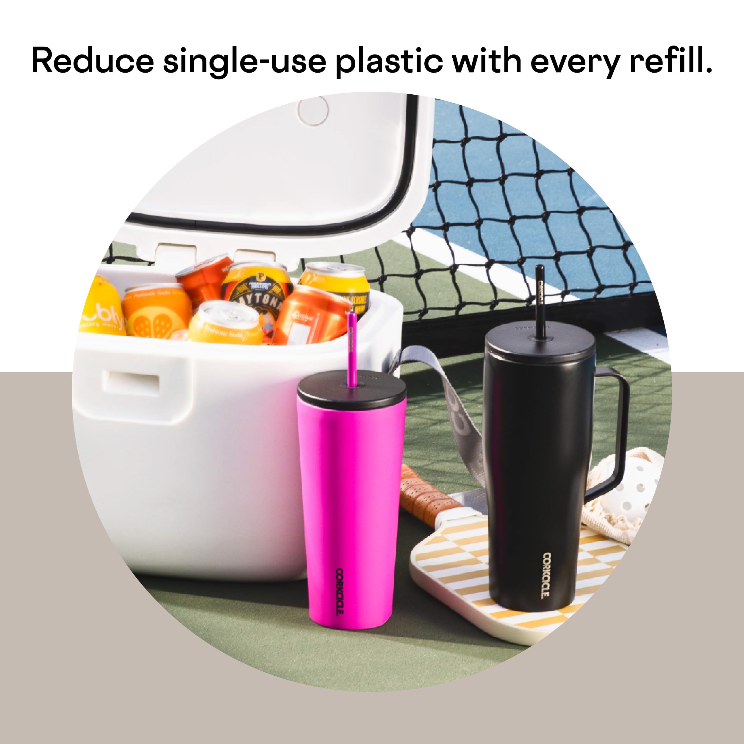 Foto 6 pulgar | Vaso Aislante Corkcicle Cold Cup, 24 Onzas, Con Tapa Y Pajita - Venta Internacional.