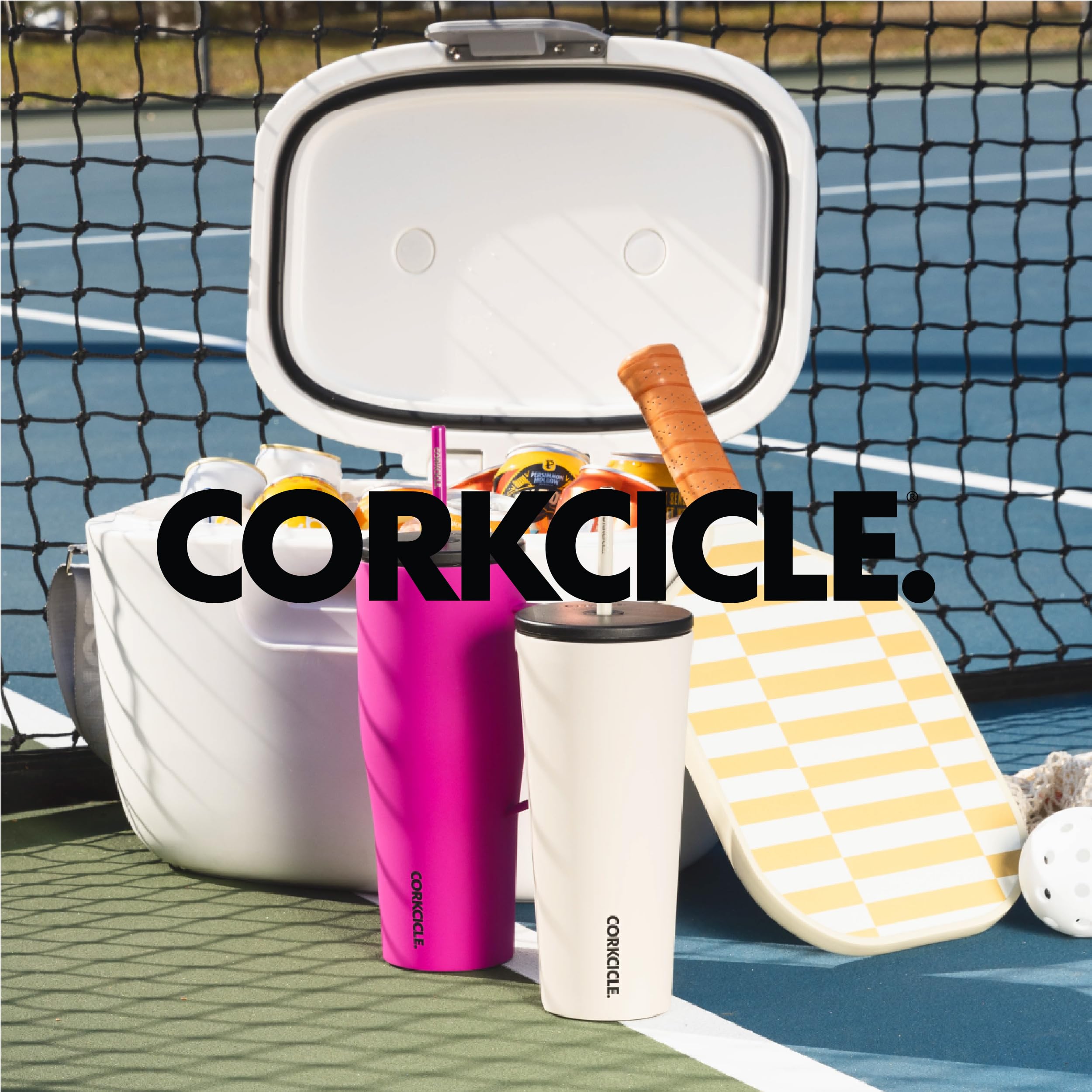 Foto 7 | Vaso Aislante Corkcicle Cold Cup, 24 Onzas, Con Tapa Y Pajita - Venta Internacional.