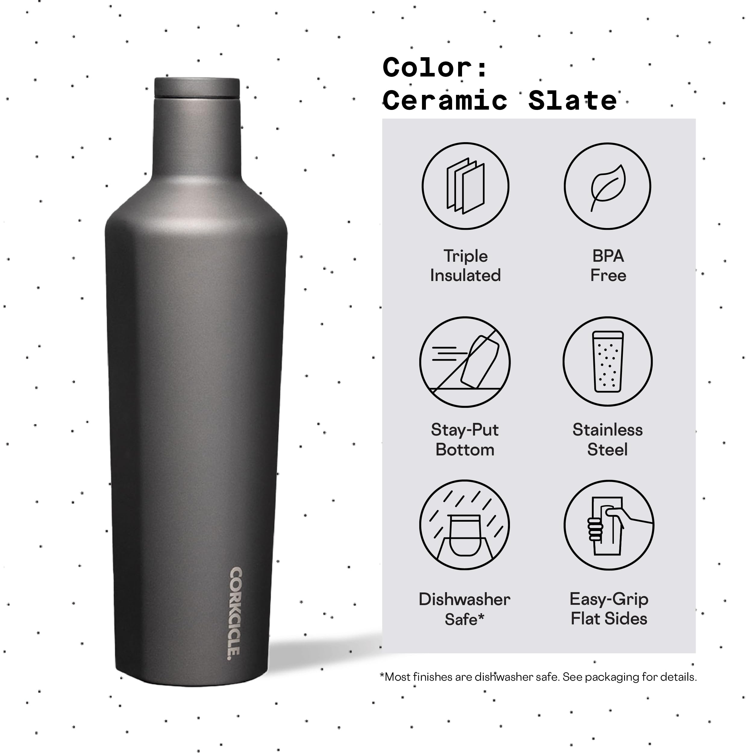Foto 4 | Botella De Agua Corkcicle Classic Canteen Con Aislamiento De Cerámica De 750 Ml - Venta Internacional.