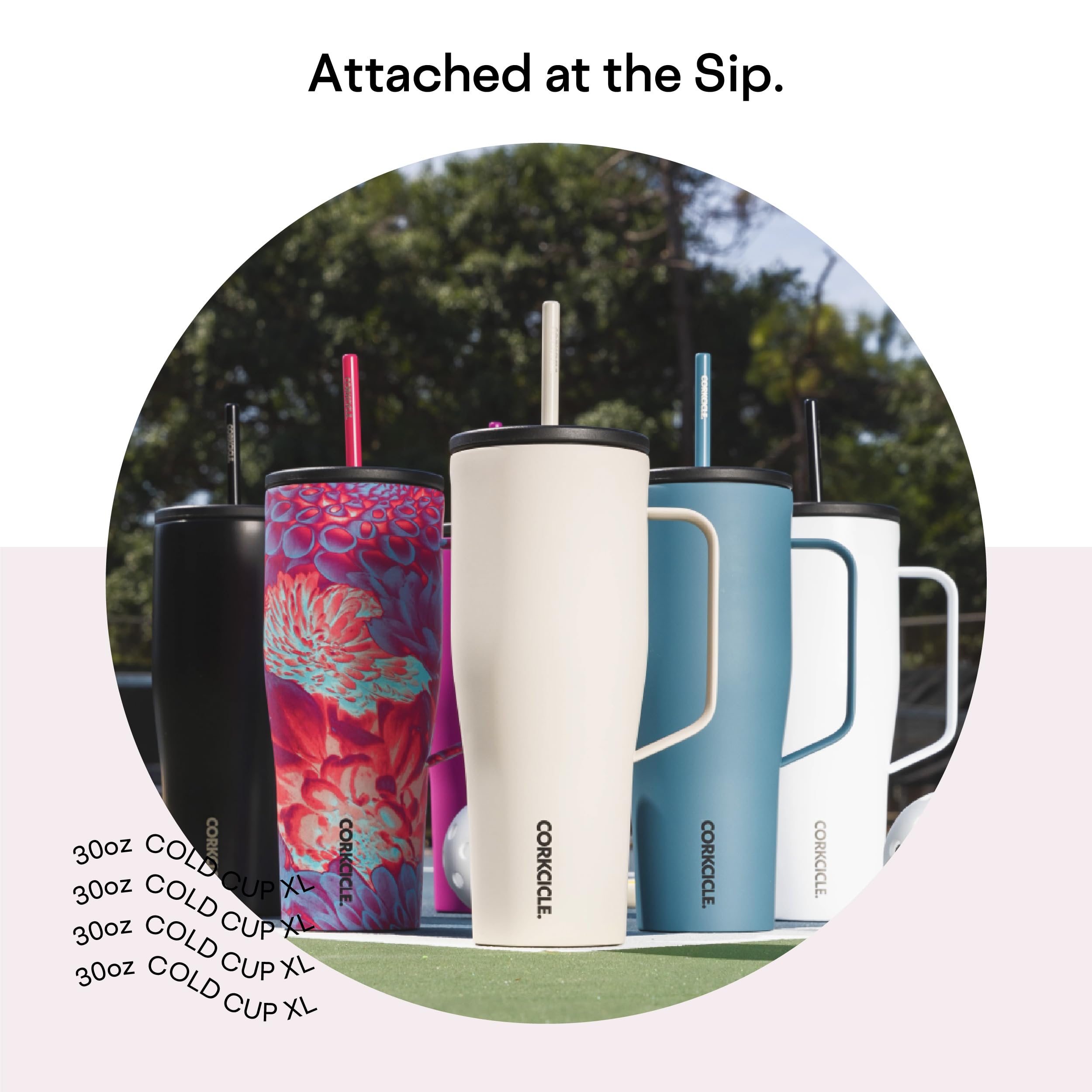 Foto 4 pulgar | Vaso Aislante Corkcicle Cold Cup Xl De 30 Oz Con Asa Y Pajita - Venta Internacional.
