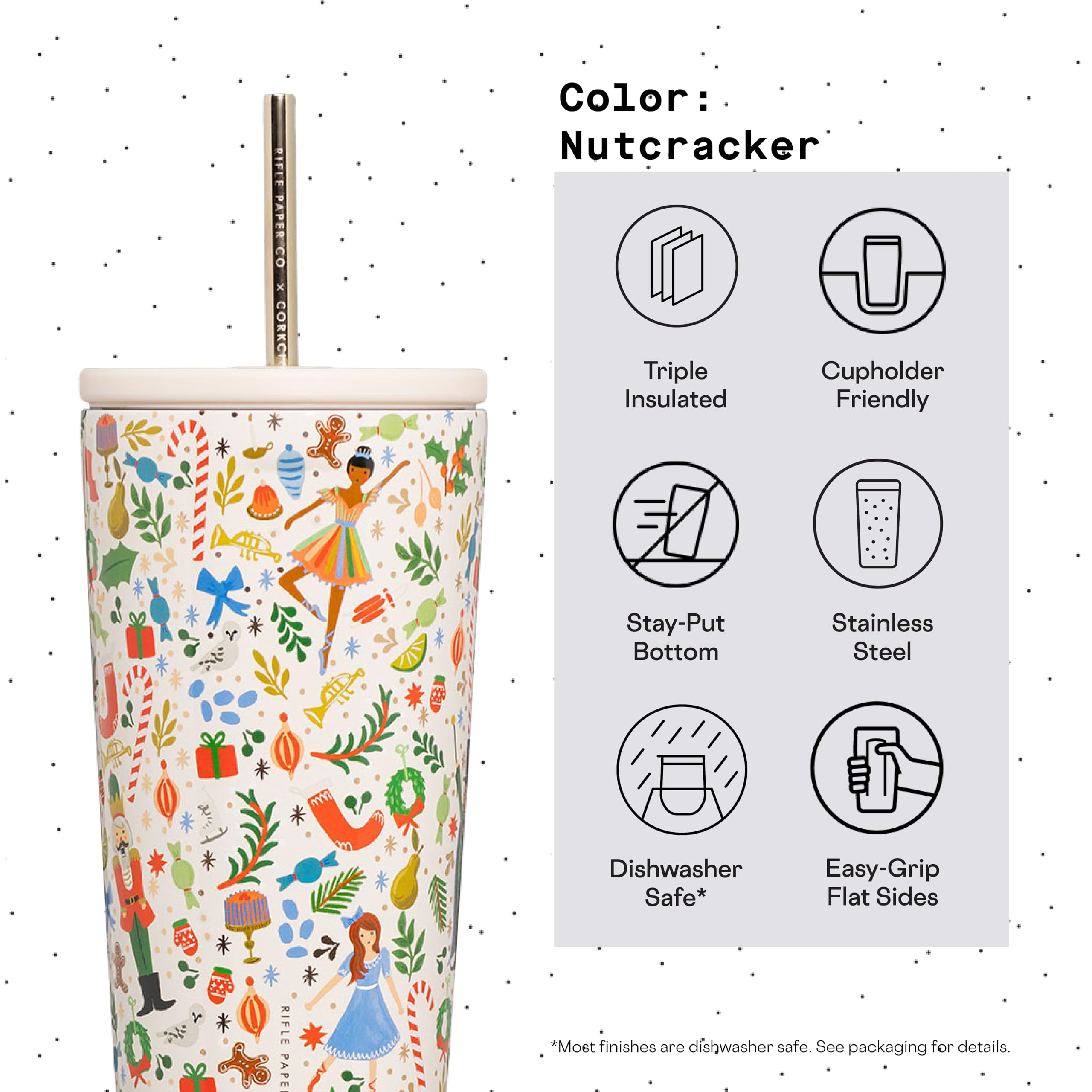 Foto 5 pulgar | Vaso Aislante Corkcicle X Rifle Paper Co. Cascanueces De 700 Ml - Venta Internacional.
