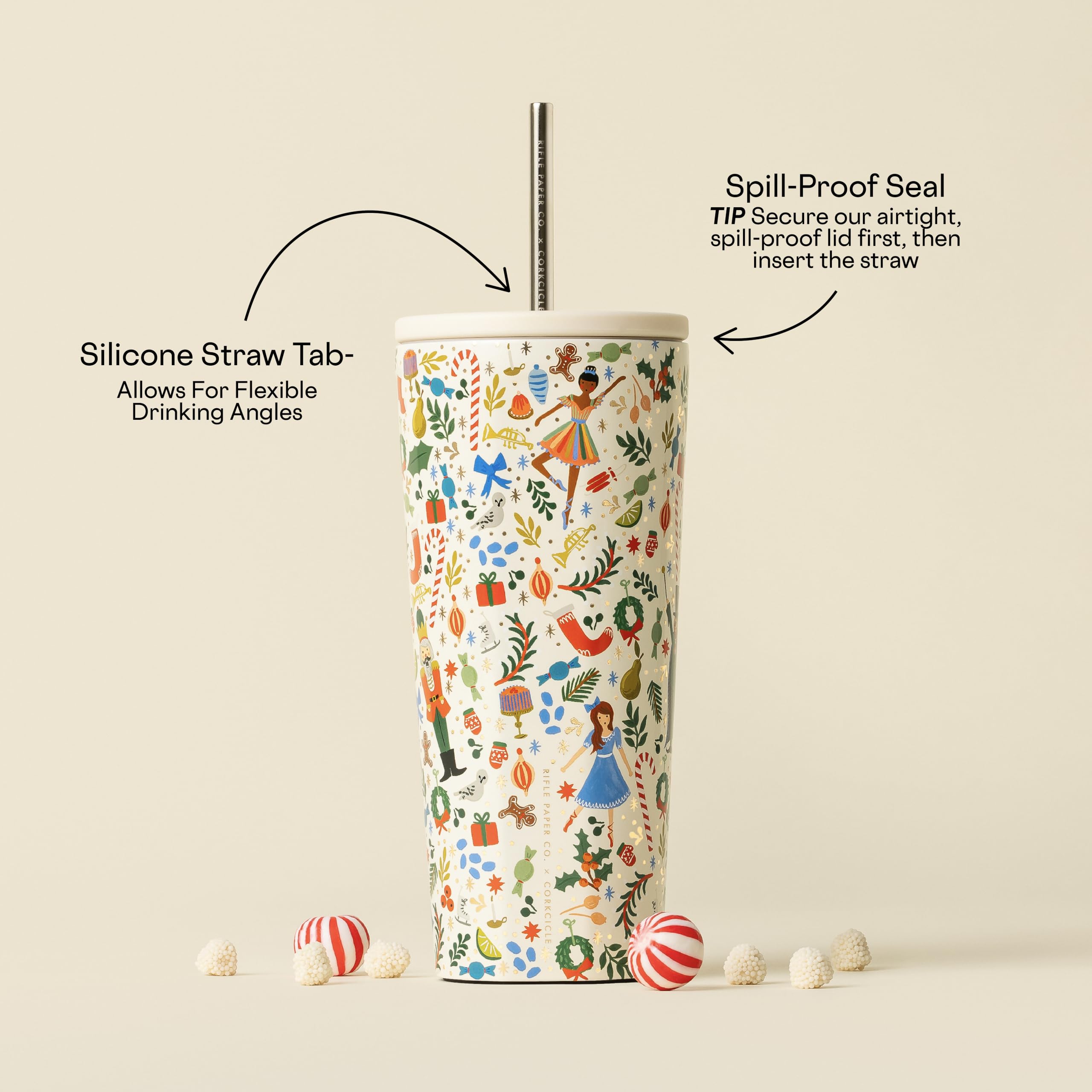 Foto 7 pulgar | Vaso Aislante Corkcicle X Rifle Paper Co. Cascanueces De 700 Ml - Venta Internacional.