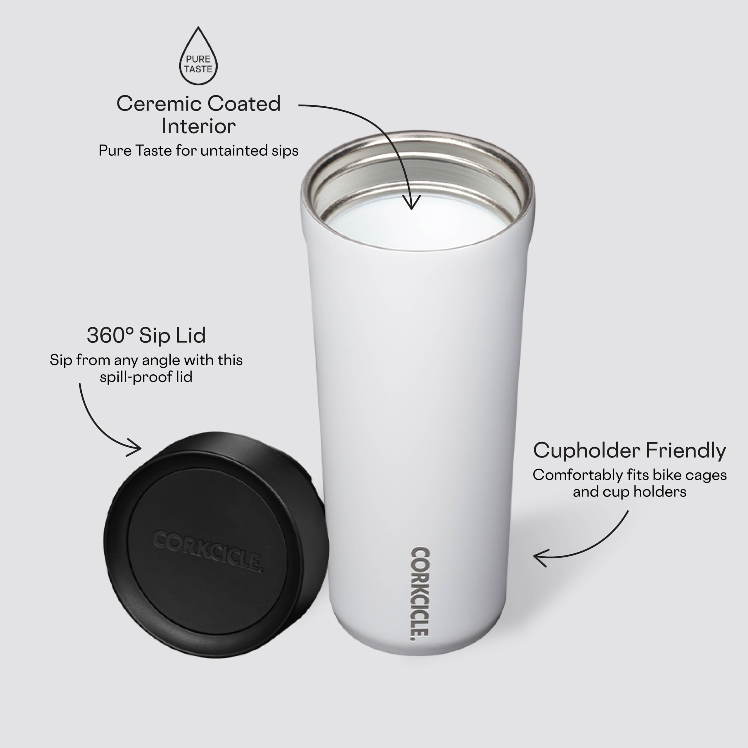 Foto 7 pulgar | Taza De Viaje Corkcicle Commuter Cup Midnight Navy, 500 Ml - Venta Internacional.