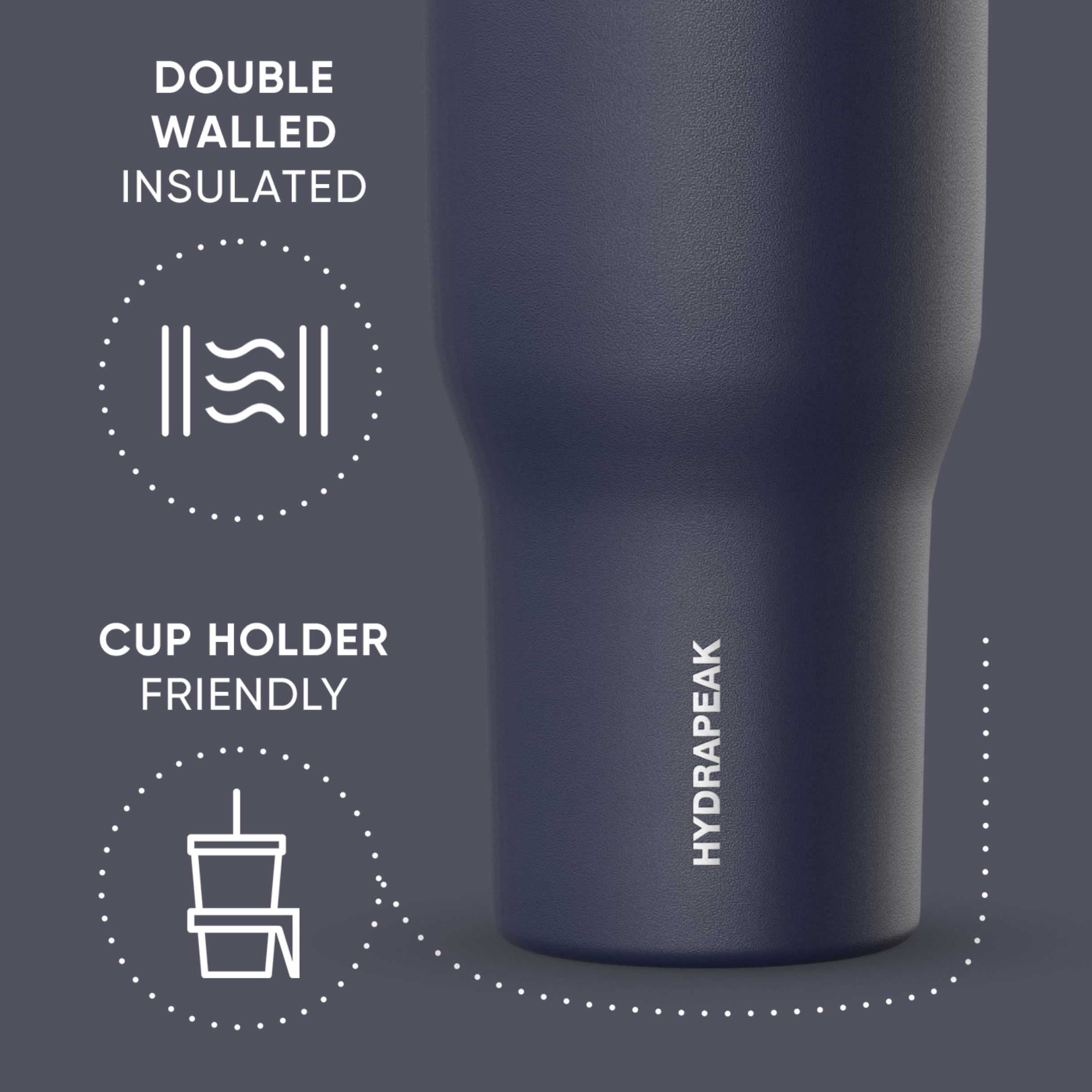 Foto 4 pulgar | Botella De Agua Hydrapeak Nomad De 1,2 L Con Asa Y Tapa Con Pajita, Color Azul Marino - Venta Internacional.