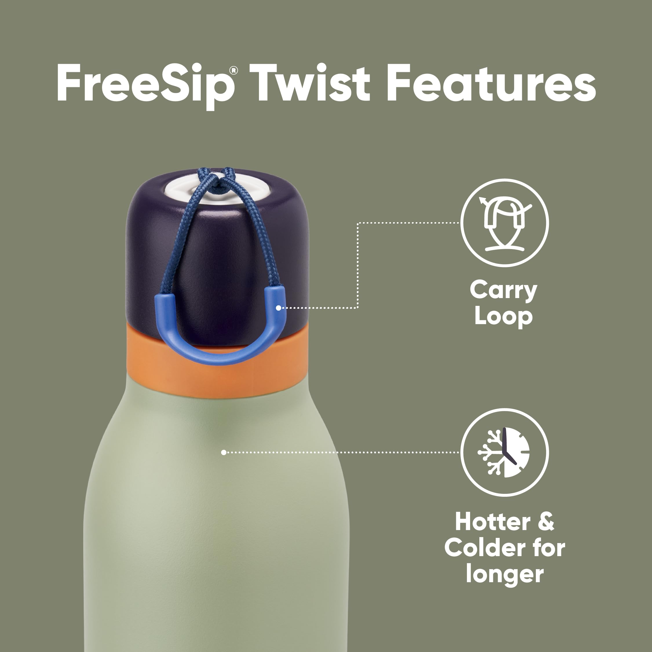 Foto 2 | Botella De Agua Owala Freesip Twist Con Aislamiento De 500 Ml Sin Bpa - Venta Internacional.