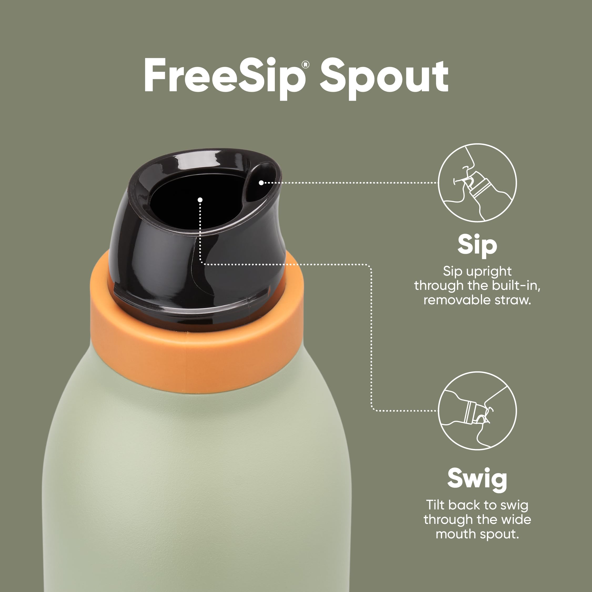 Foto 5 pulgar | Botella De Agua Owala Freesip Twist Con Aislamiento De 500 Ml Sin Bpa - Venta Internacional.
