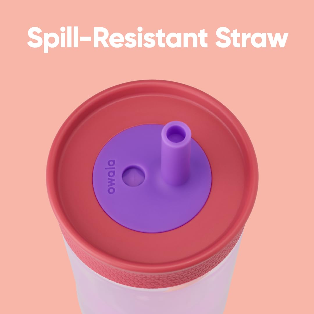 Foto 3 pulgar | Botella De Agua Owala Kids De Plástico Sin Bpa, 450 Ml, Rosa Y Morado - Venta Internacional.